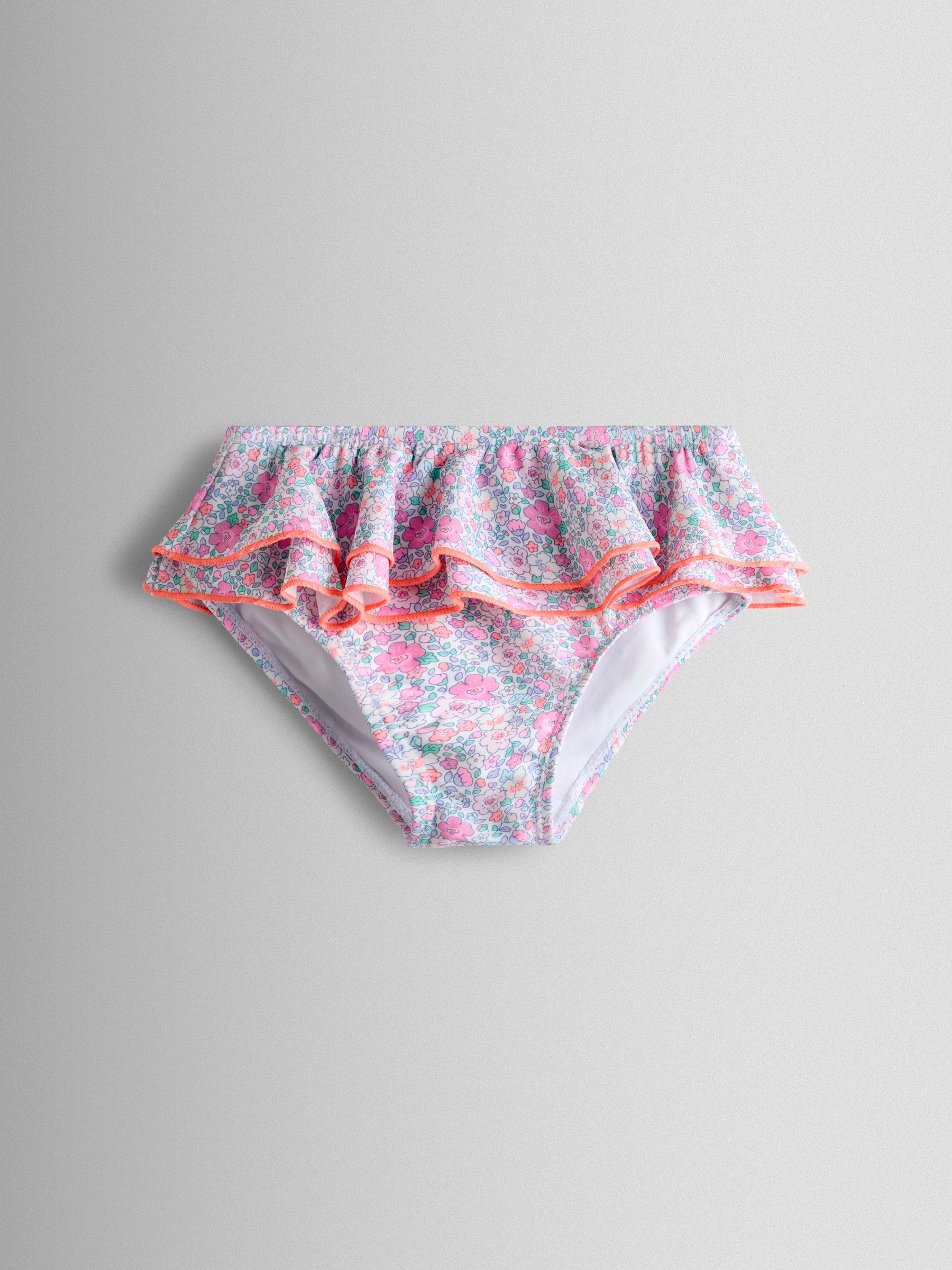 Neon Ditsy Frill Print 2-Piece Bikini Set - Image 5 of 7