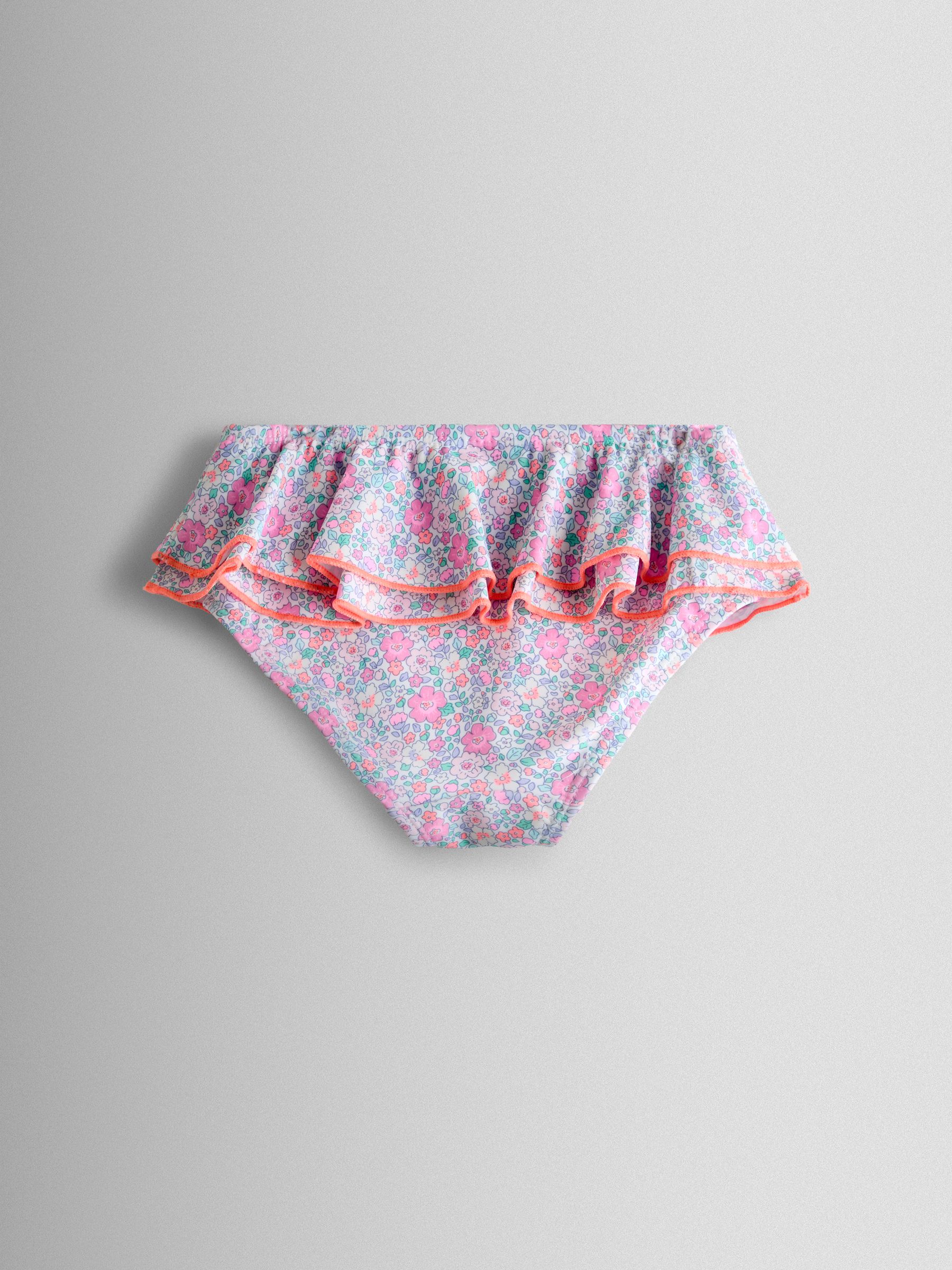 Neon Ditsy Frill Print 2-Piece Bikini Set - Image 6 of 7