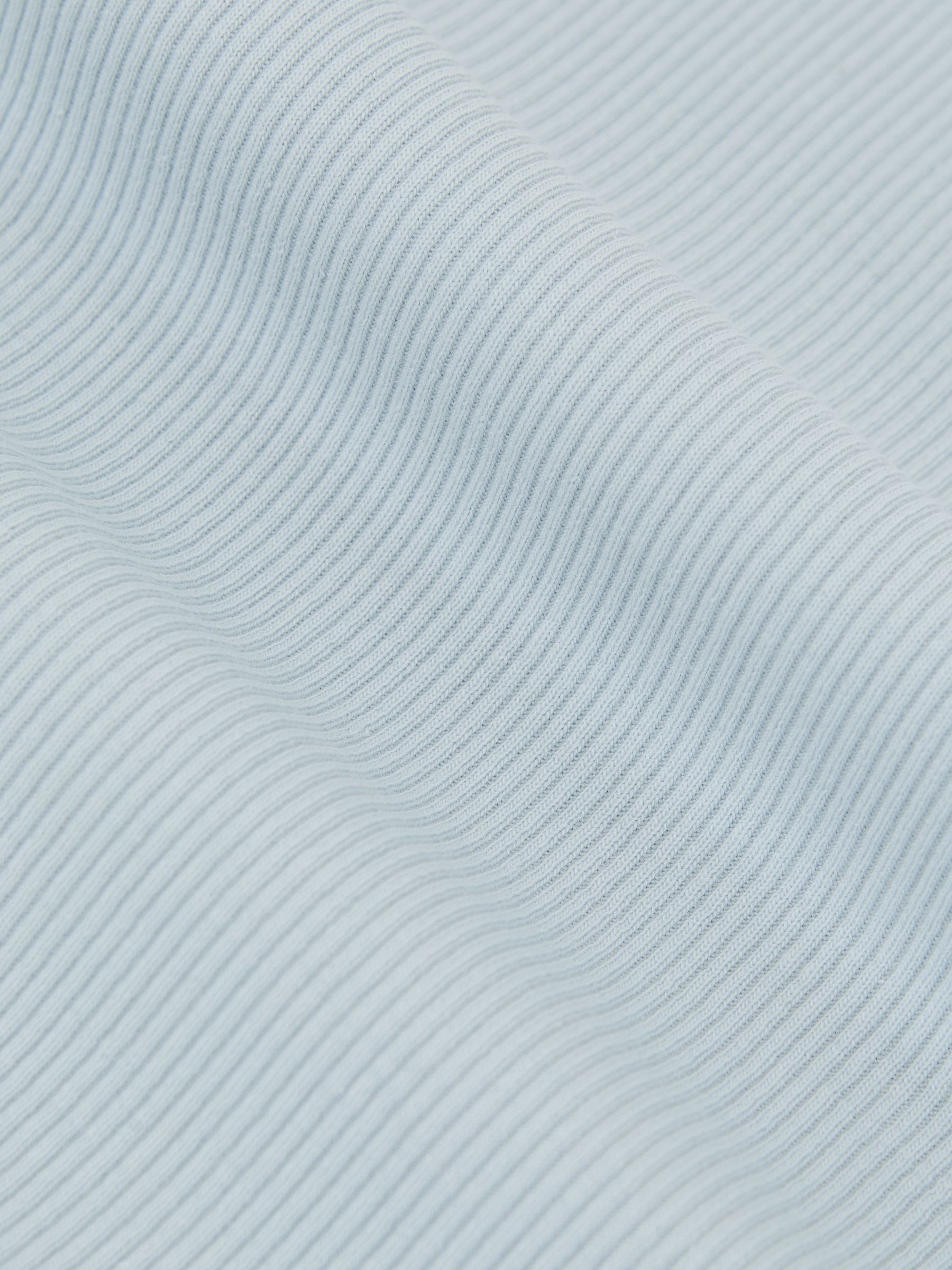 3-9 yrs Stretch-Cotton Ribbed Vest in Pale Blue - Image 4 of 4