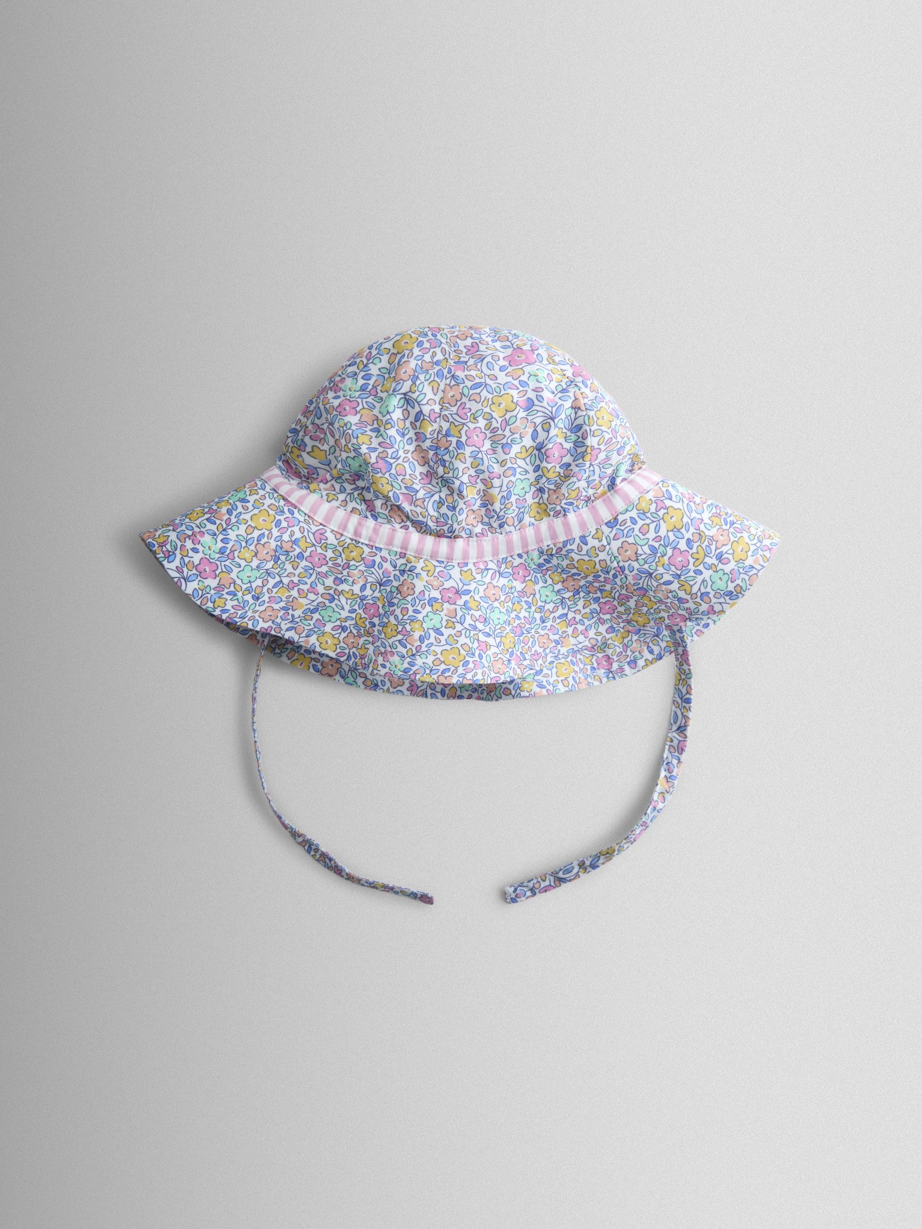 Cream Floral Spliced Dungarees T-Shirt and Hat Set - Image 7 of 9