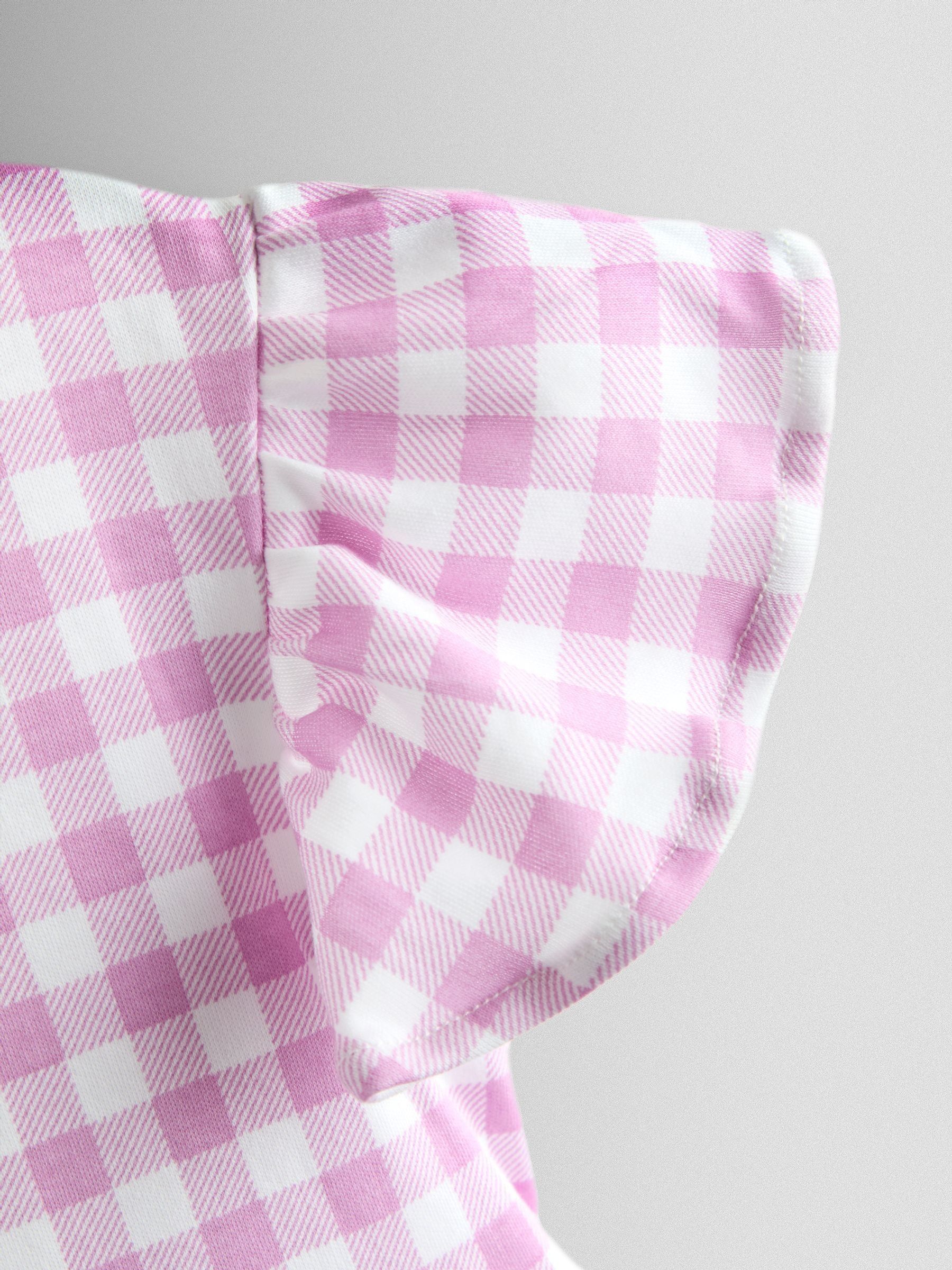 Lilac Applique Pocket Flutter Sleeve Dress - Image 6 of 6