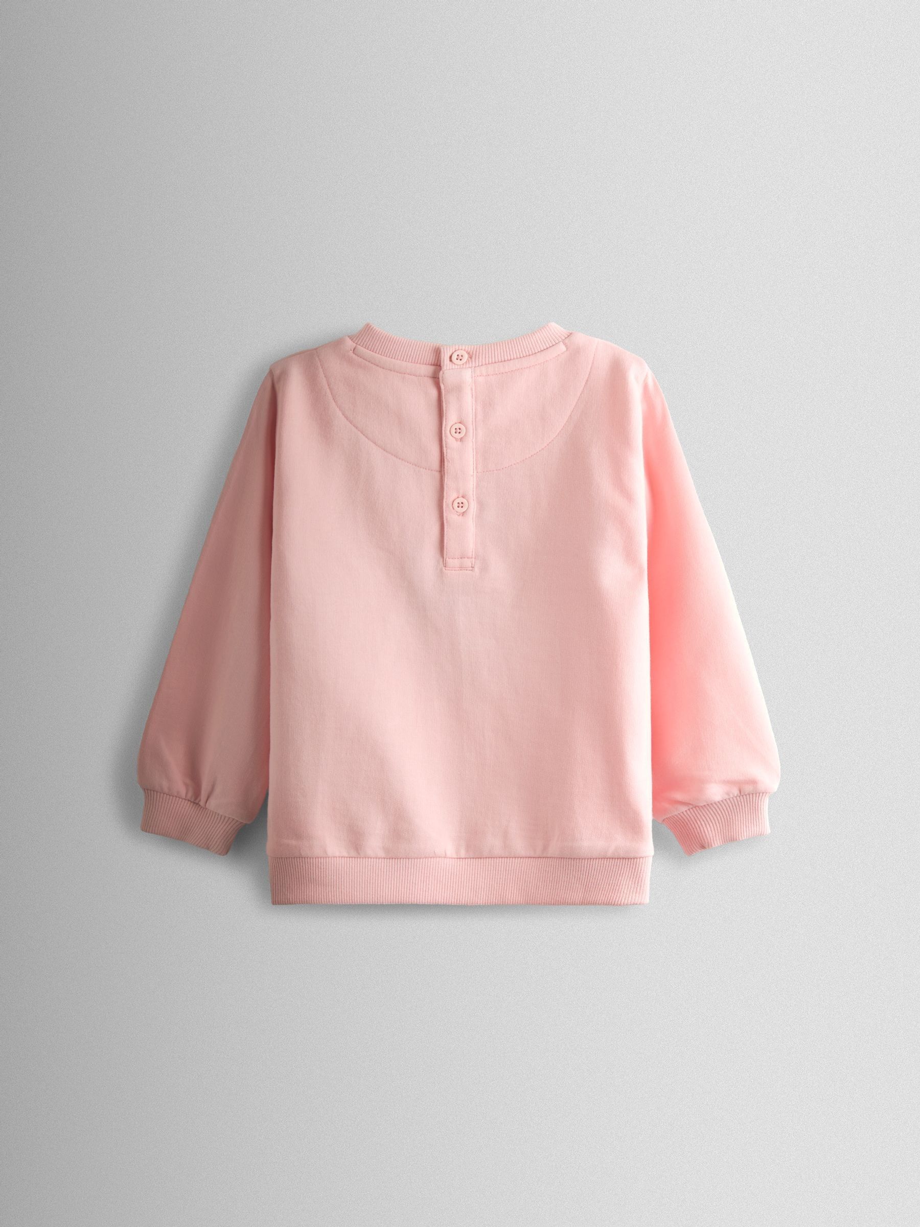 Light Pink 2- Piece Strawberry Appliqué And Leggings Set - Image 3 of 7