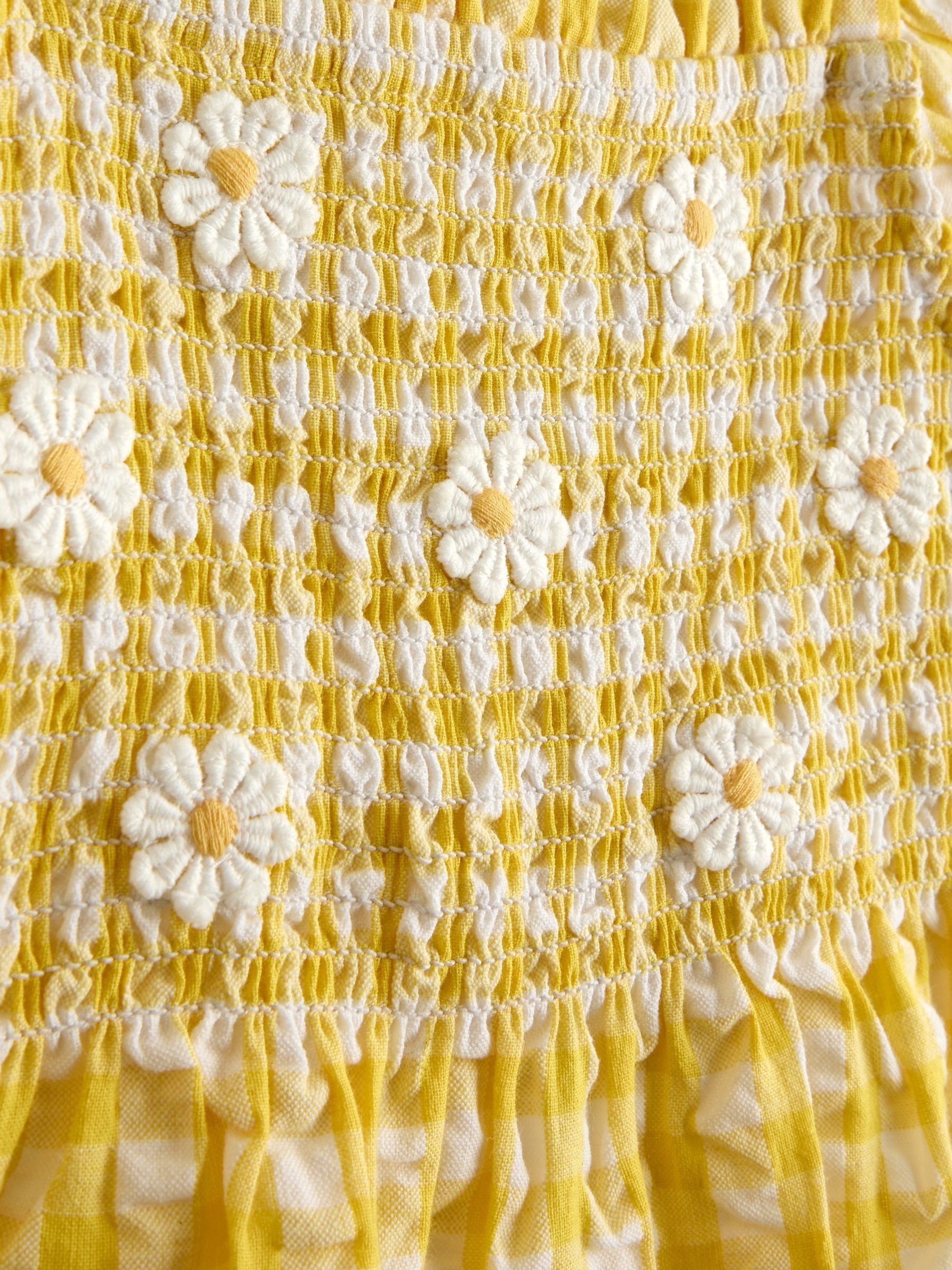 Yellow Smocked Dungaree, T-Shirt & Headband Set - Image 9 of 9