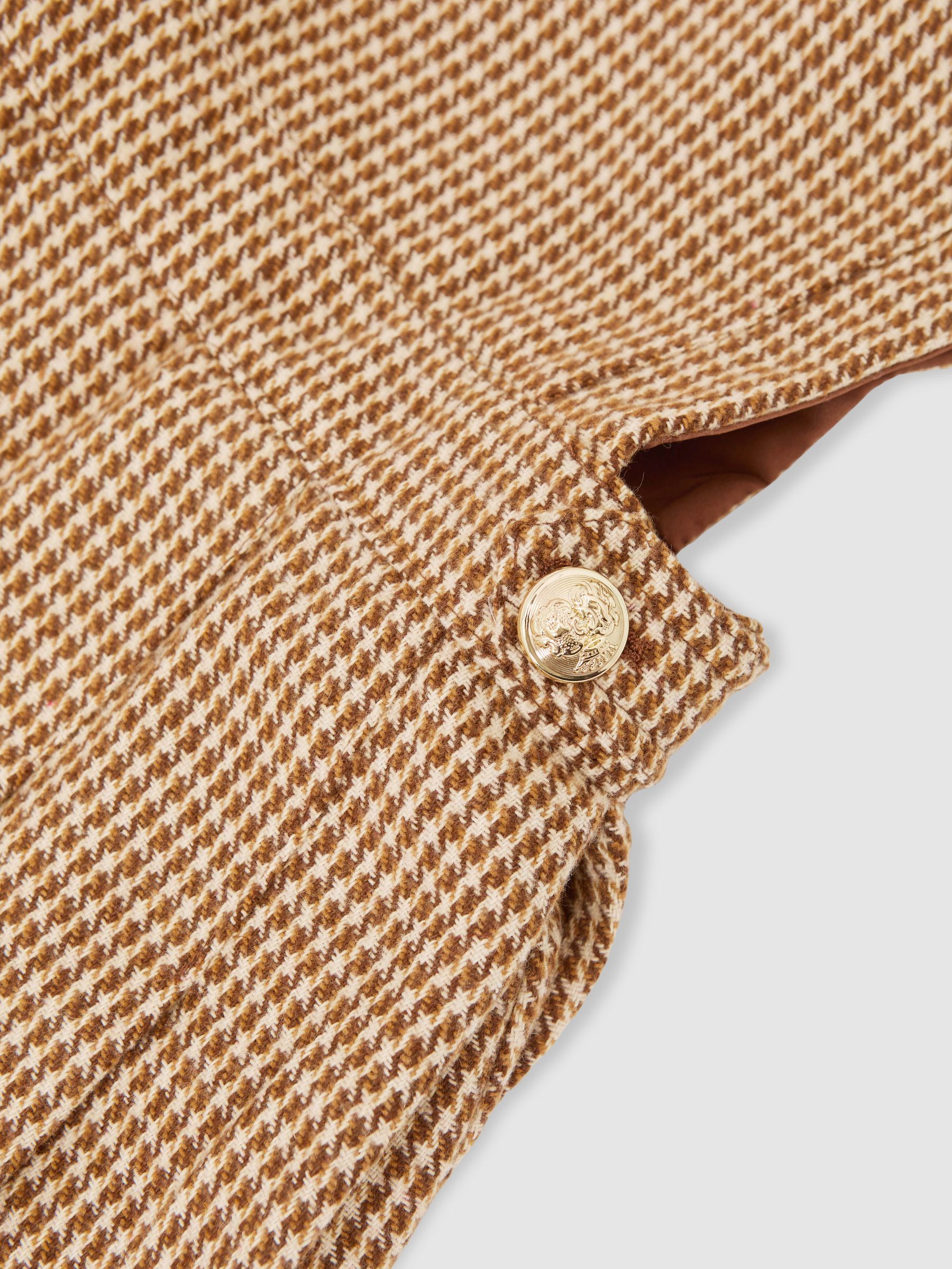 9-13 yrs Puppytooth-Check Pinafore Dress in Brown - Image 6 of 6