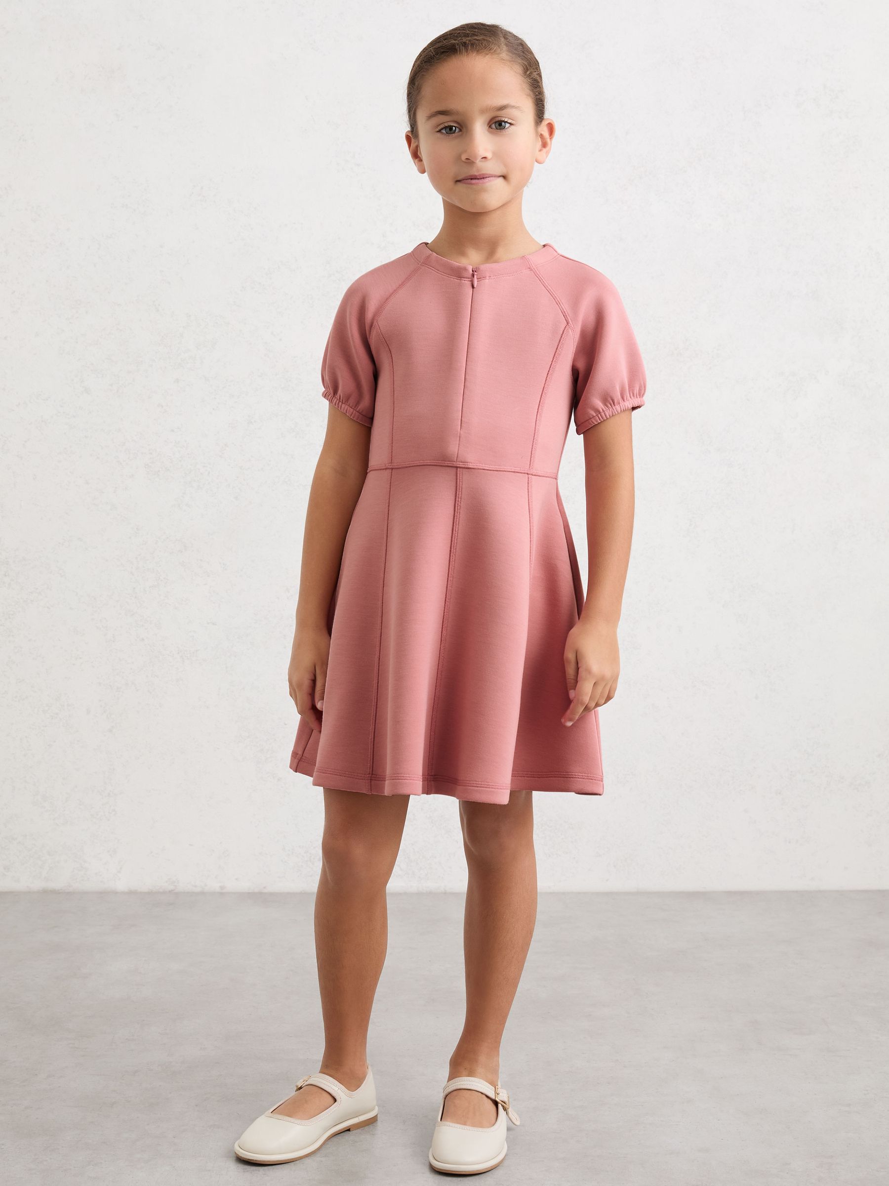 9-13 yrs Premium Interlock-Jersey Dress in Rose - Image 3 of 5