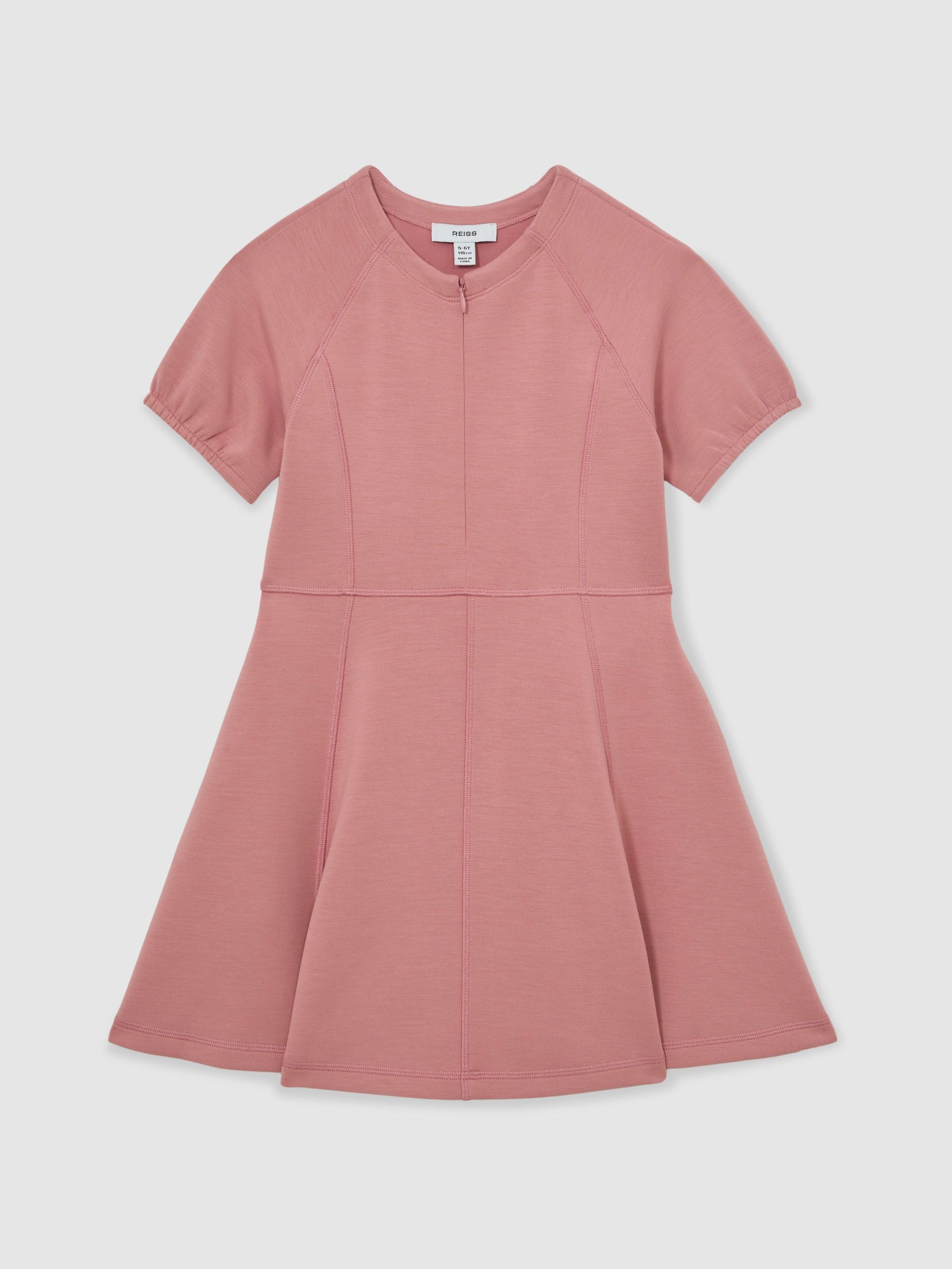 3-9 yrs Premium Interlock-Jersey Dress in Rose - Image 2 of 5