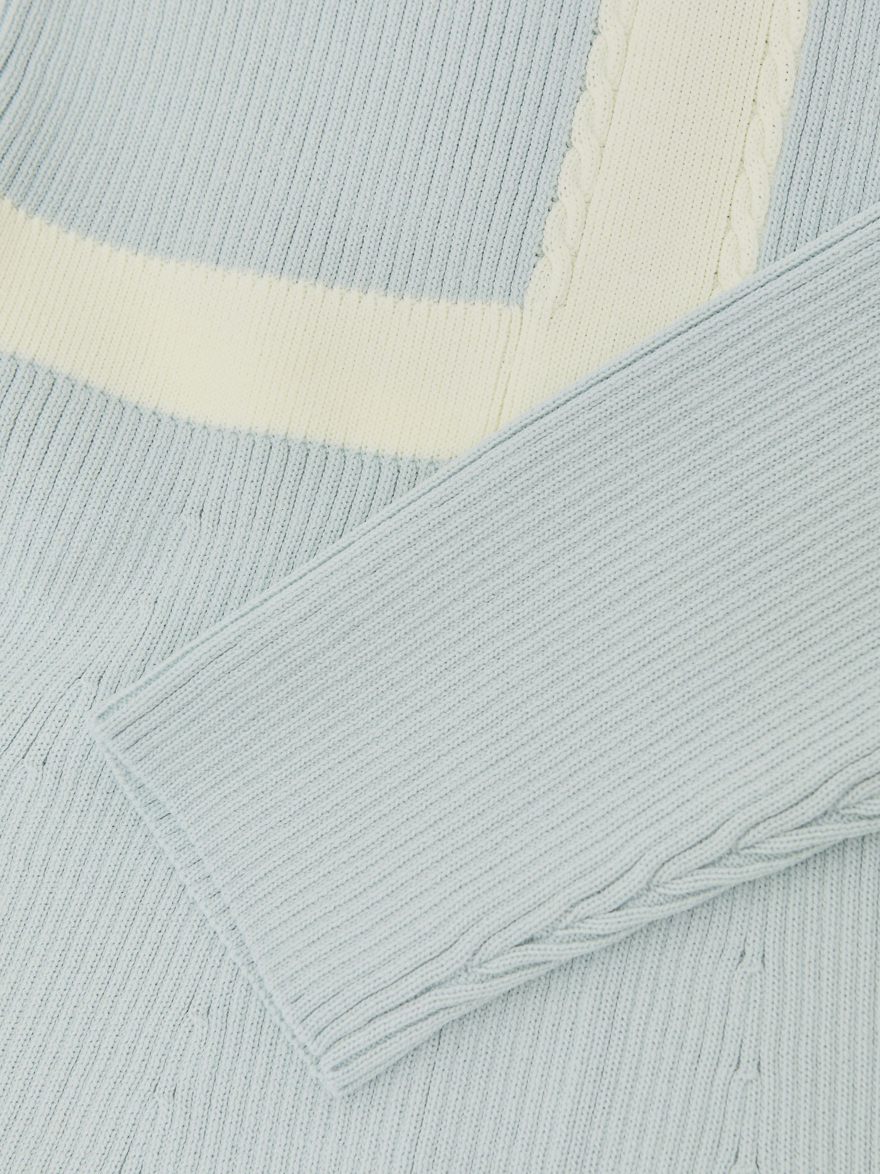 3-9 yrs Craft-Stitch Rib-Knit Dress in Pale Blue - Image 4 of 4