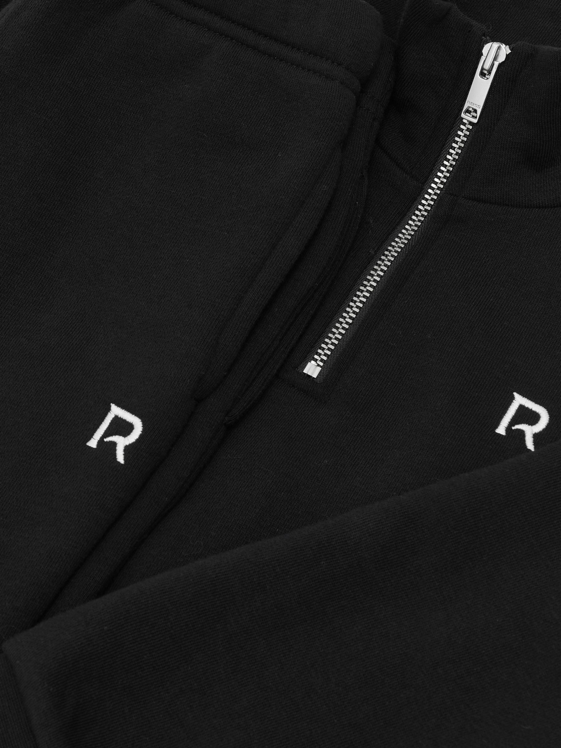 3-9 yrs Half-Zip Logo Tracksuit Set in Black - Image 4 of 4