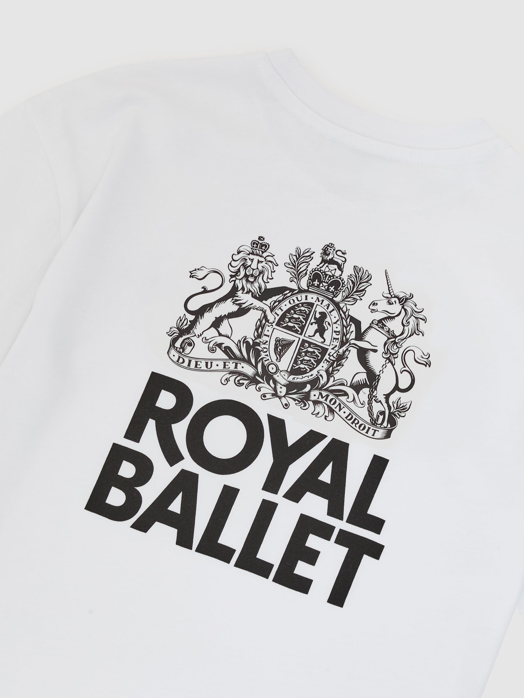 9-13 let Reiss | Unisex Tričko s logem Royal Ballet v Bílé barvě - Obrázek 5 z 5