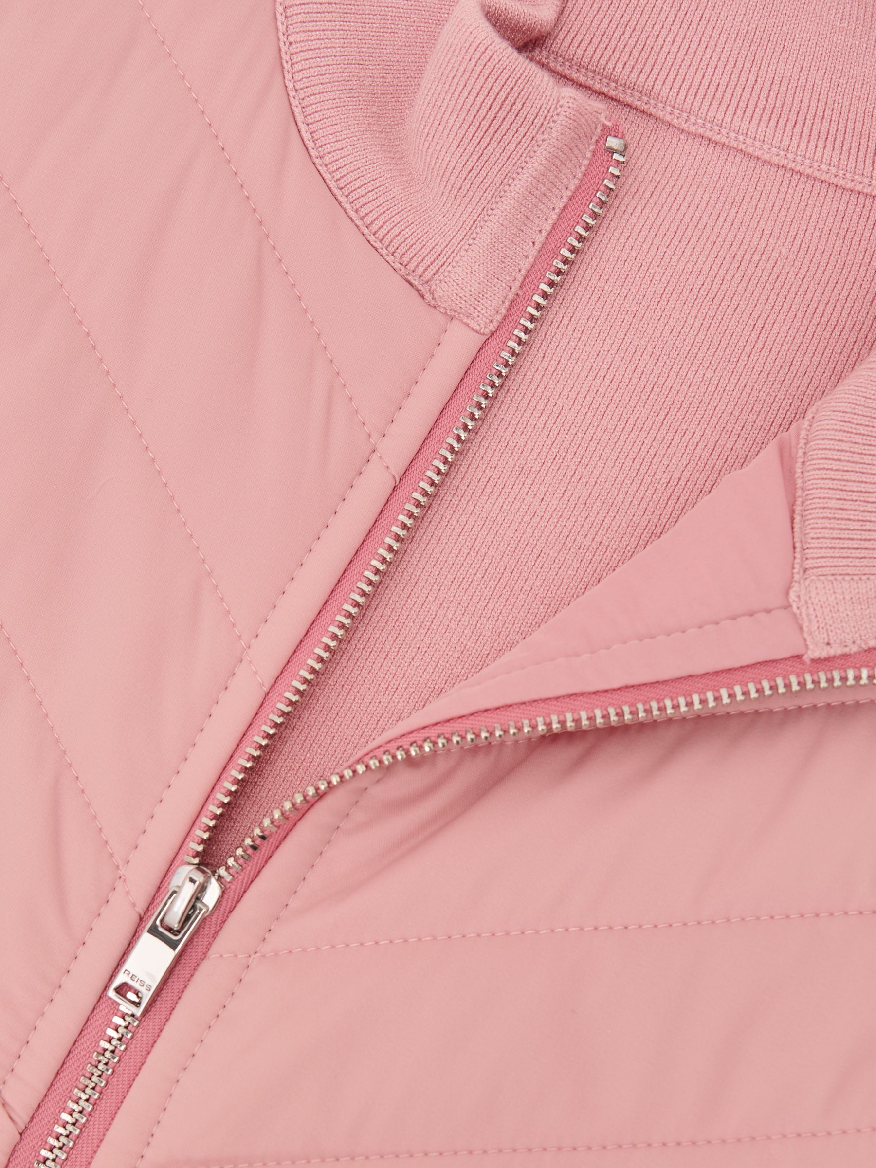 13-14 yrs Hybrid Quilted Knit Jacket in Pink - Image 5 of 5