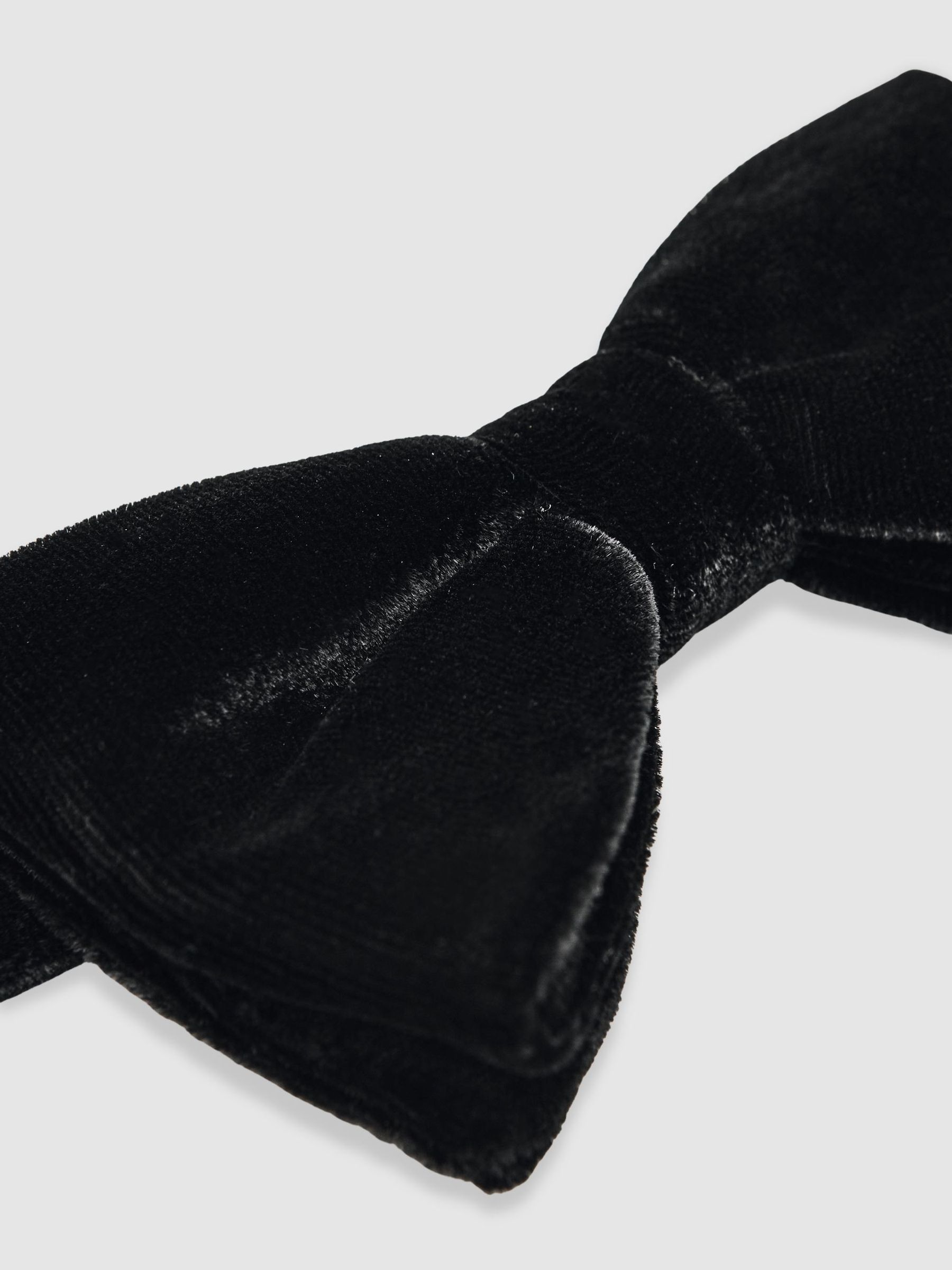 Velvet Bow Tie in Black - Image 4 of 5