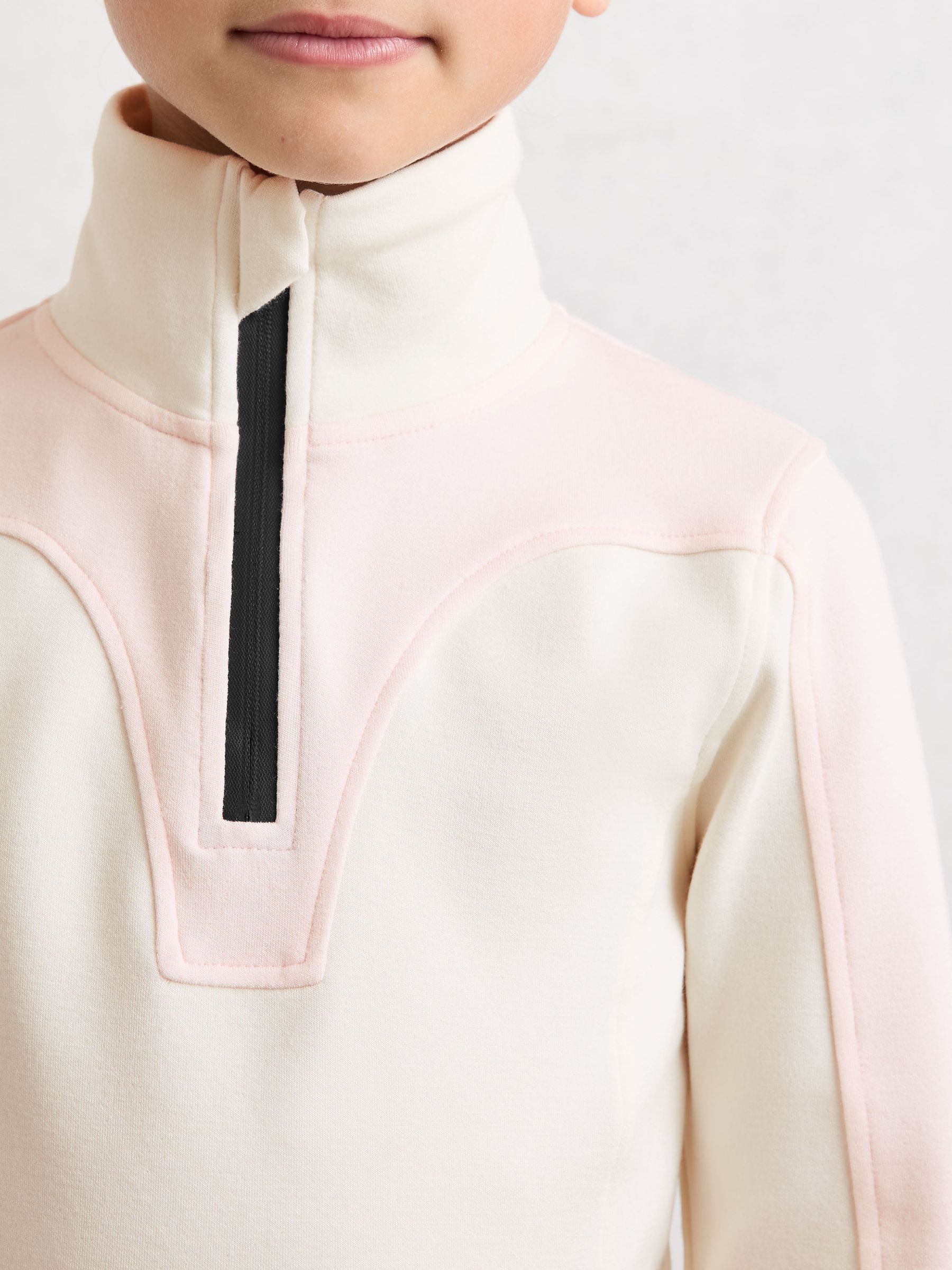 9-13 yrs Colour-Block Half-Zip Base Layer Top in Neutral - Image 5 of 6