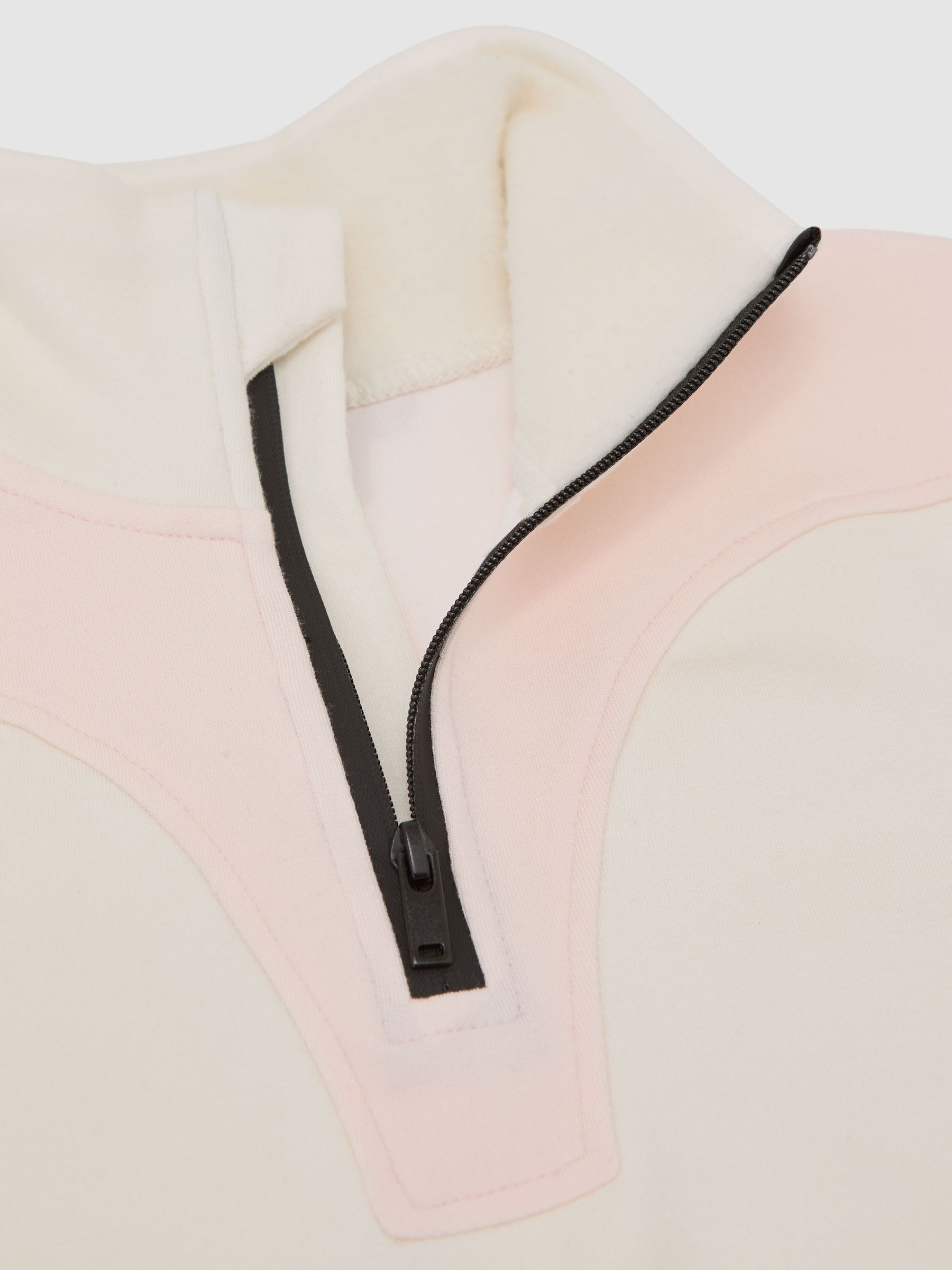 9-13 yrs Colour-Block Half-Zip Base Layer Top in Neutral - Image 6 of 6