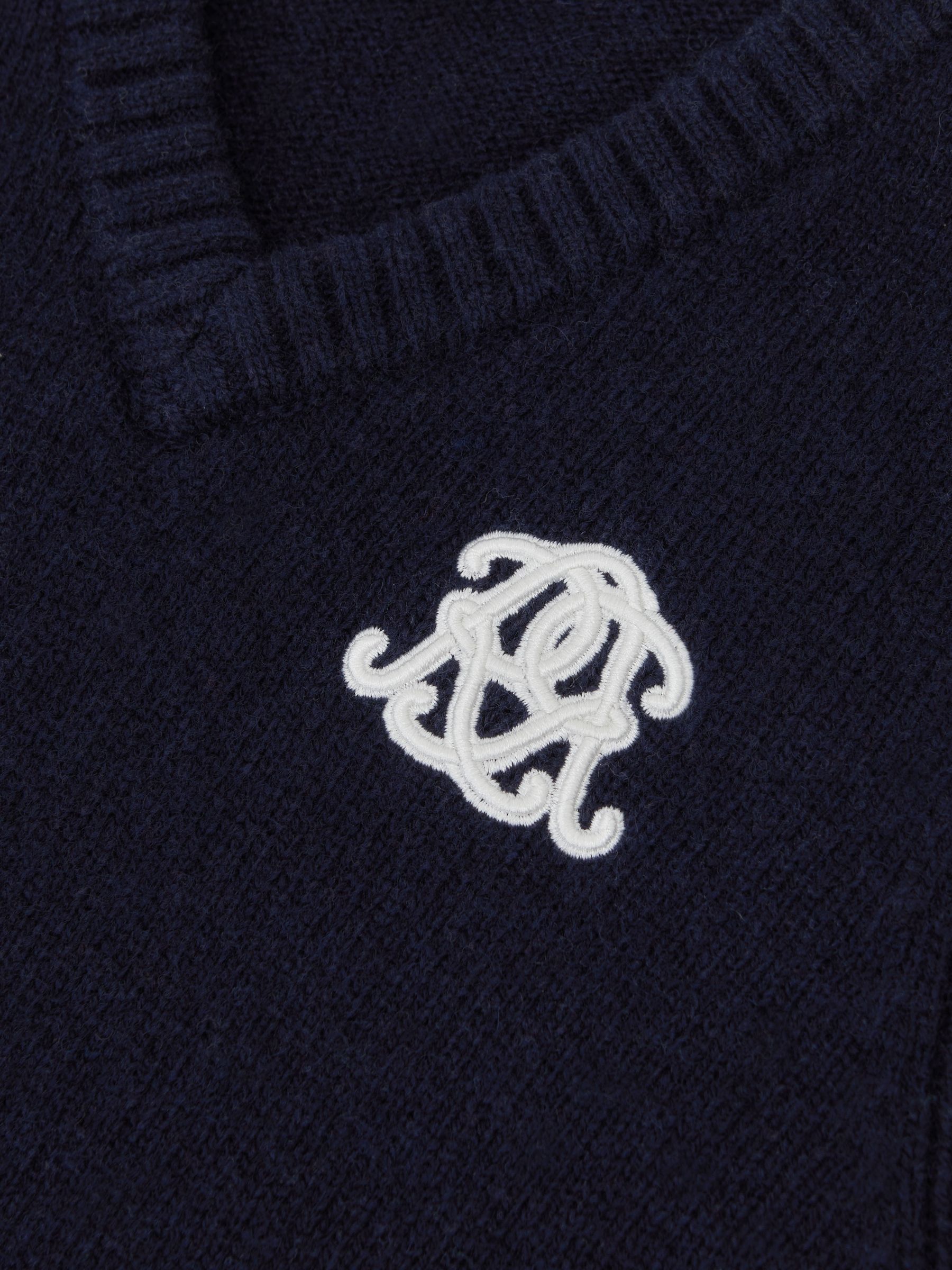 3-9 yrs Monogram Wool-Blend Relaxed Vest in Navy Blue - Image 5 of 5