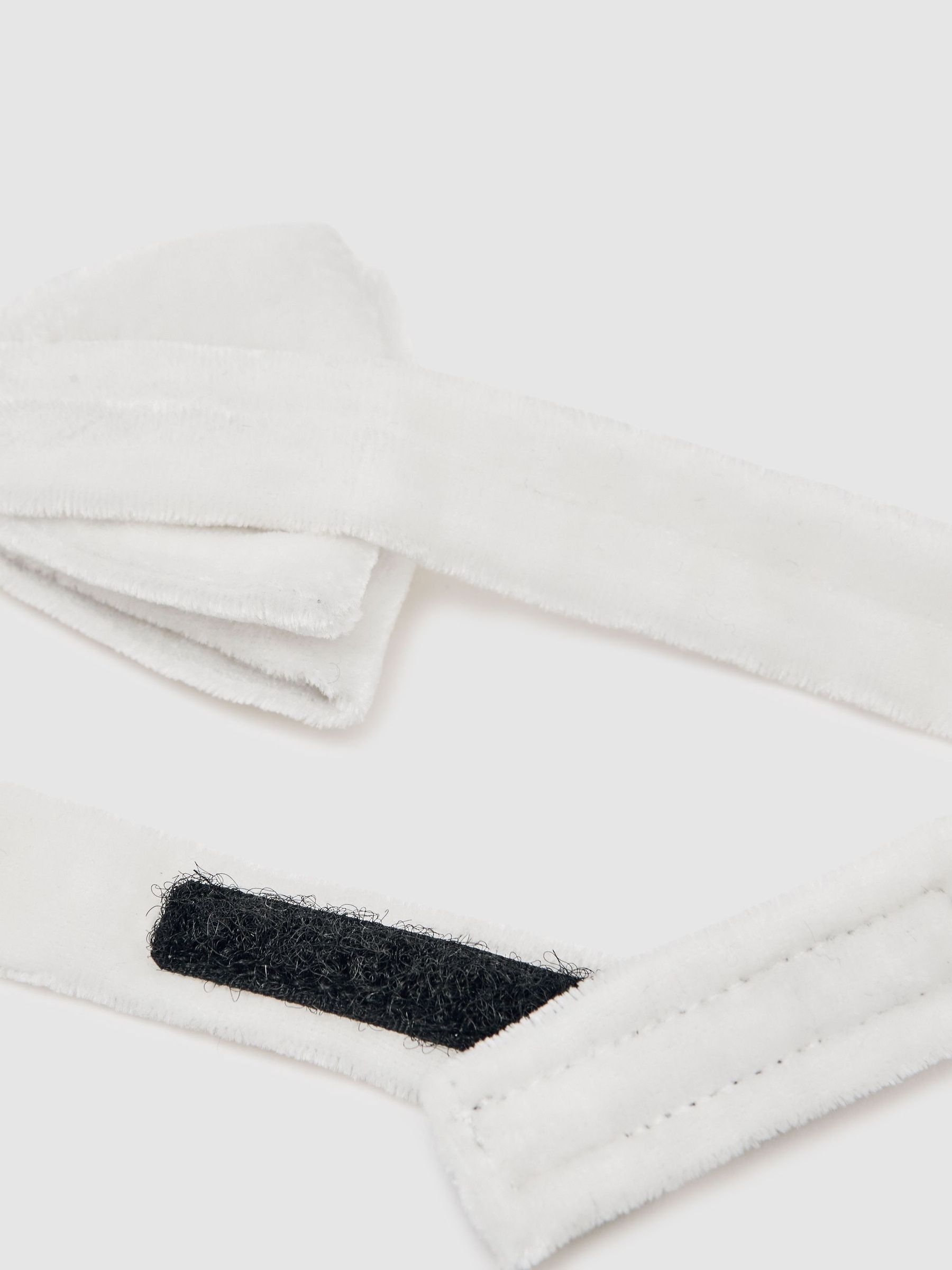 Velvet Bow Tie in Ivory - Image 3 of 5