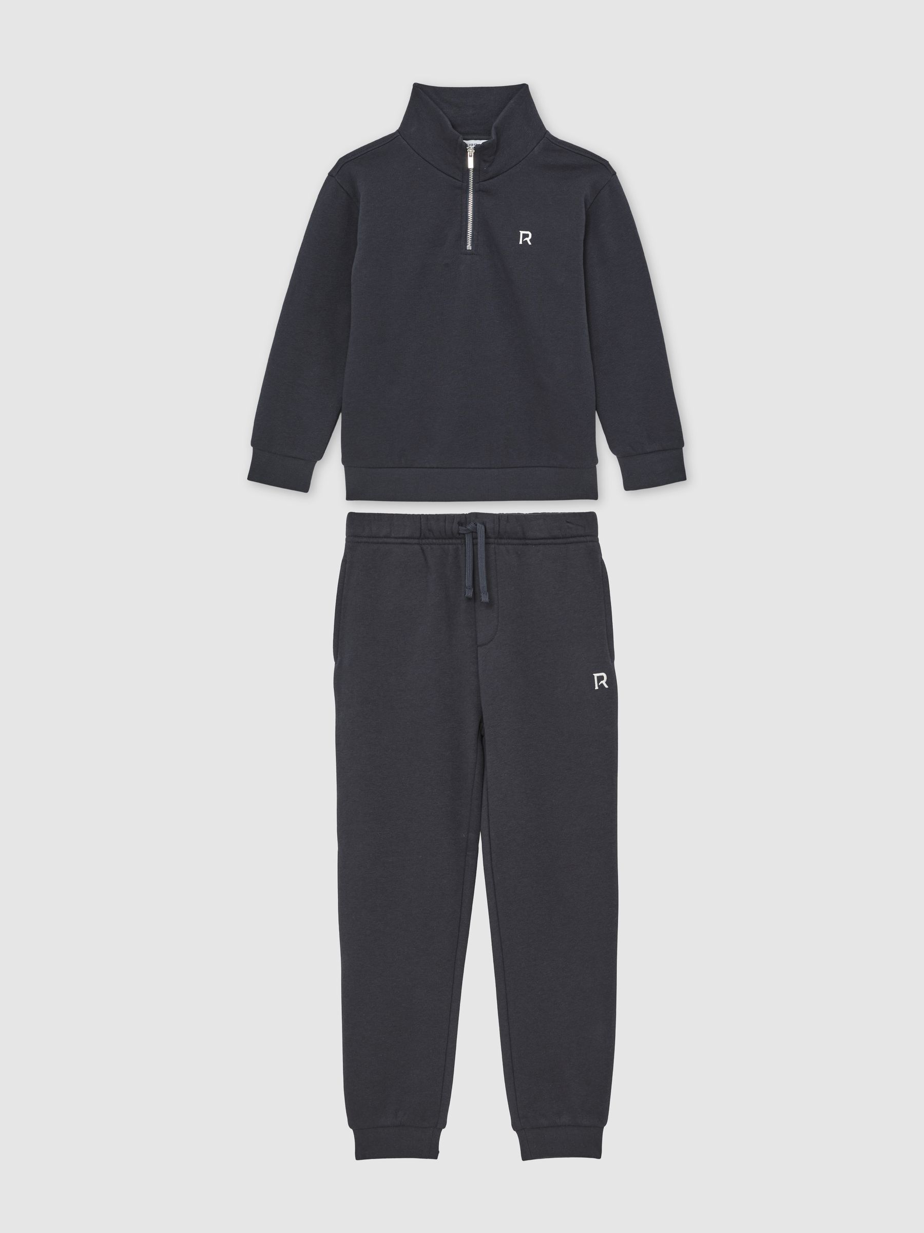 9-13 yrs Half-Zip Logo Tracksuit Set in Navy - Image 2 of 5