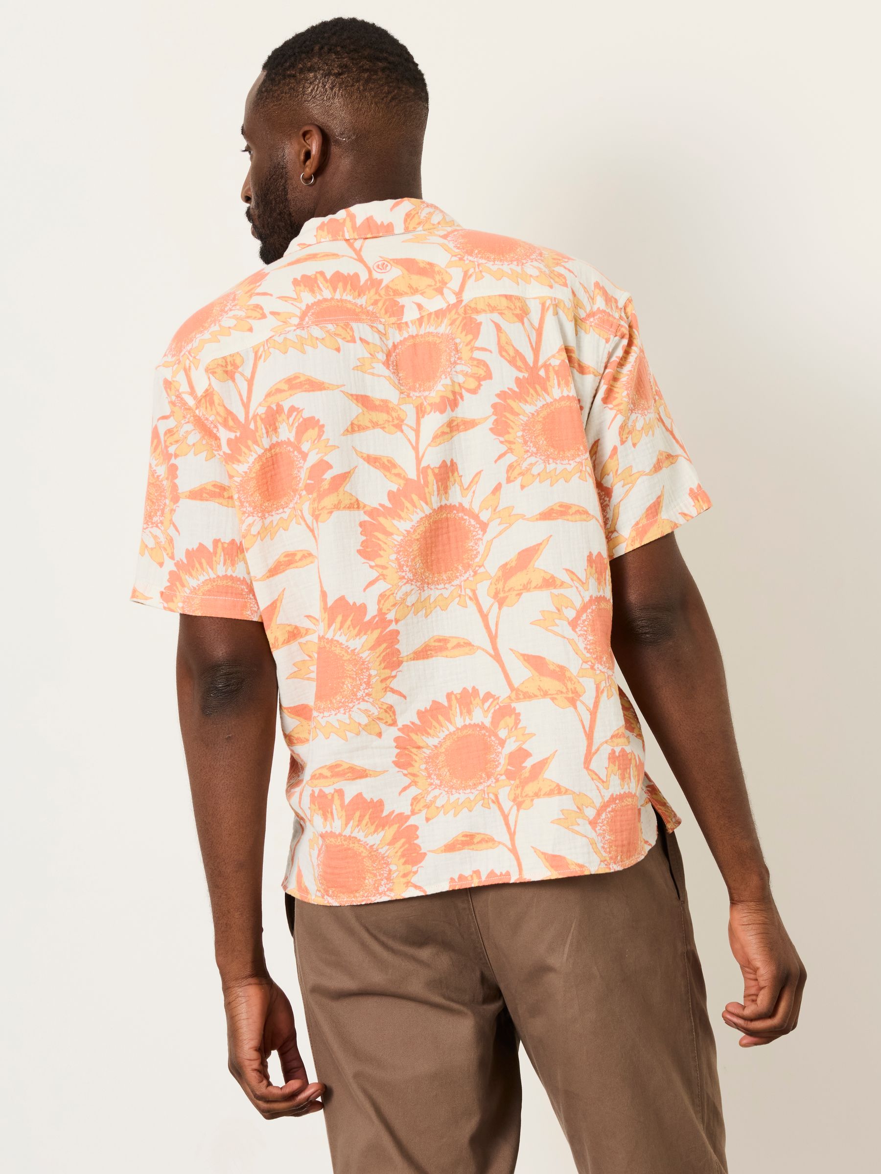 Multi Short Sleeve Relaxed Fit Sunflower Print Shirt - Image 2 of 7
