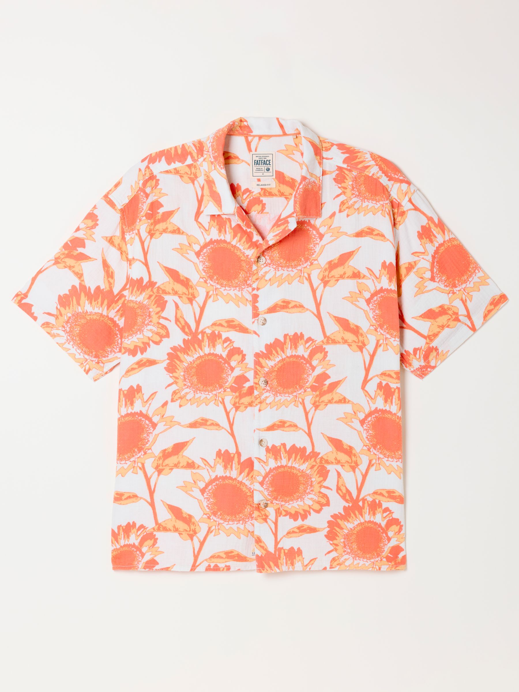 Multi Short Sleeve Relaxed Fit Sunflower Print Shirt - Image 7 of 7