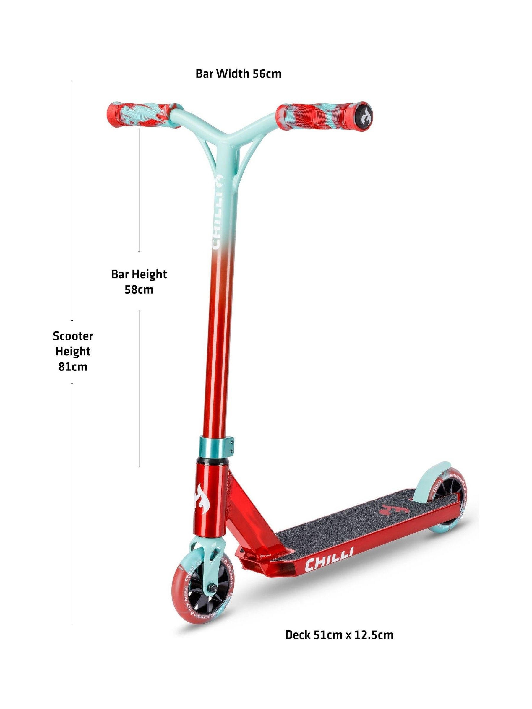 Red/Teal Chilli Pro Jumpstart Scooter - Image 4 of 6