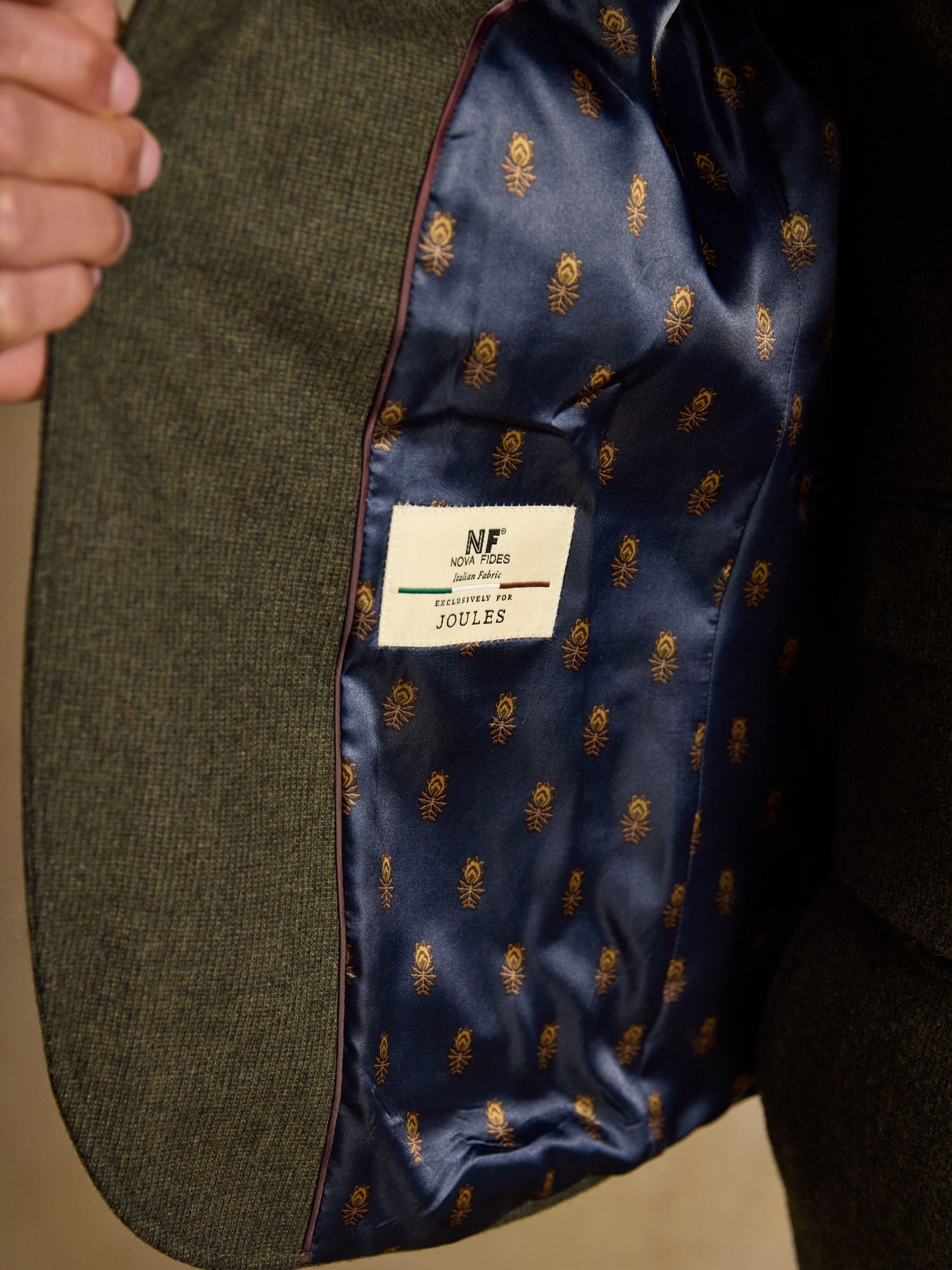 Green Wool Blend Texture Suit Jacket - Image 10 of 14
