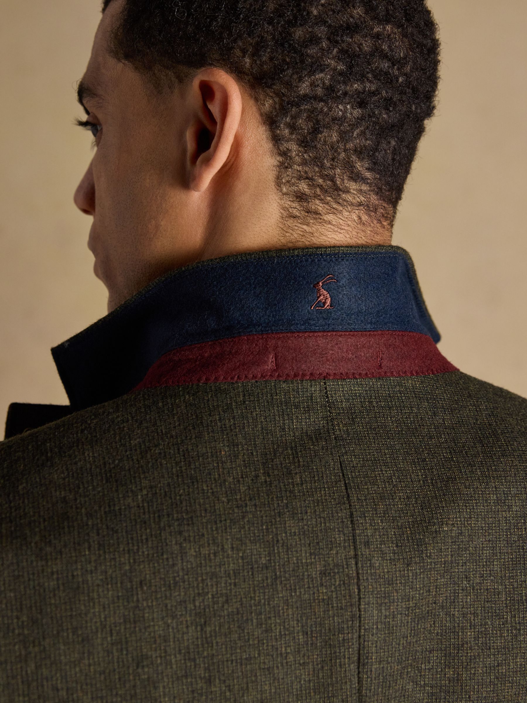 Green Wool Blend Texture Suit Jacket - Image 12 of 14