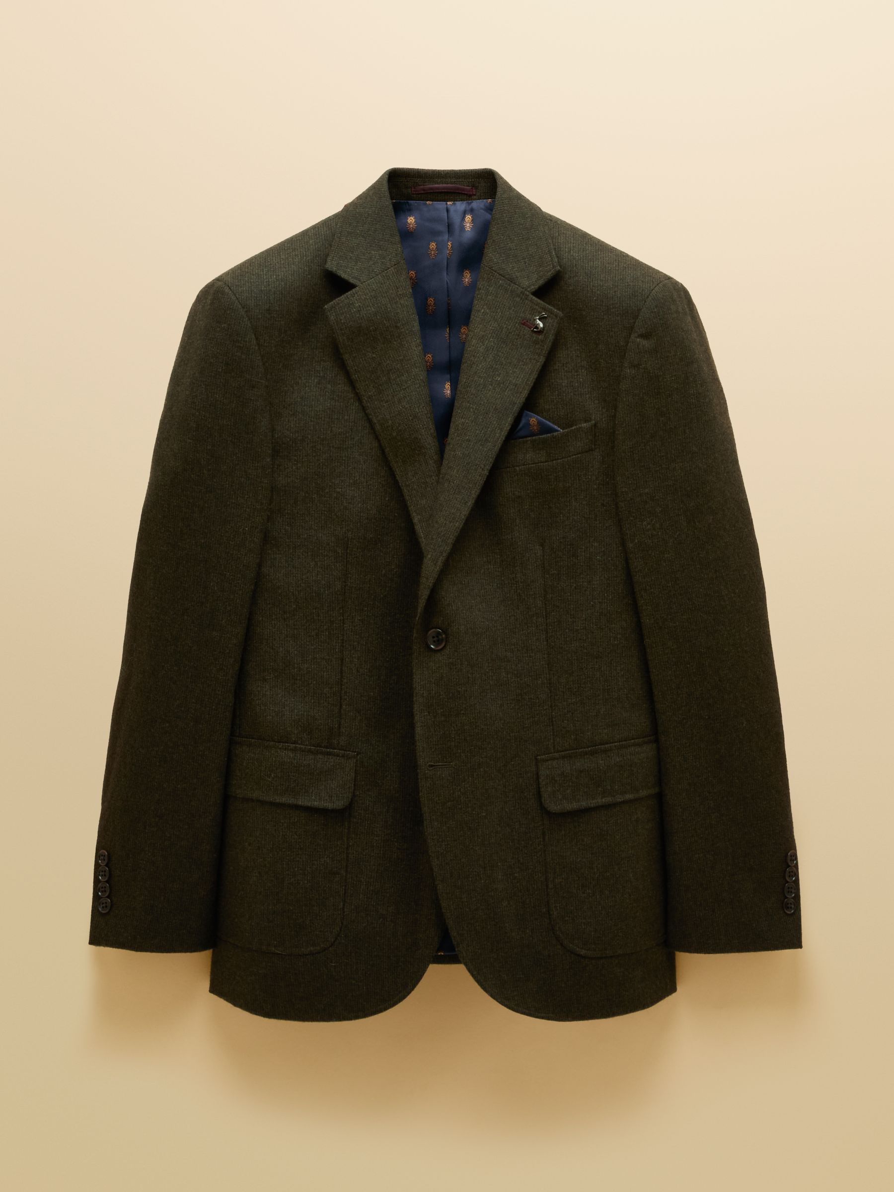Green Wool Blend Texture Suit Jacket - Image 14 of 14