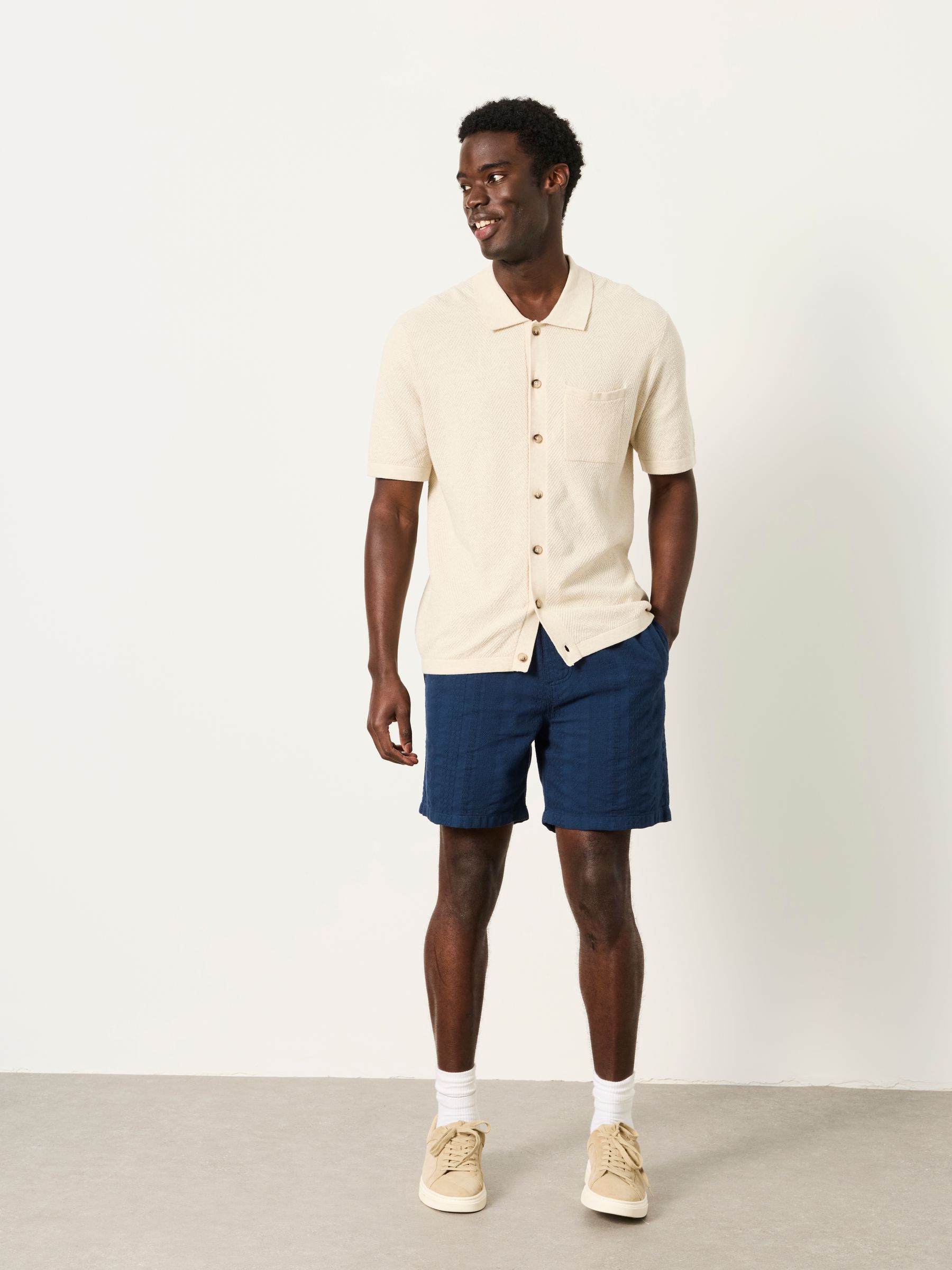 Portloe Natural Knitted Shirt - Image 5 of 6