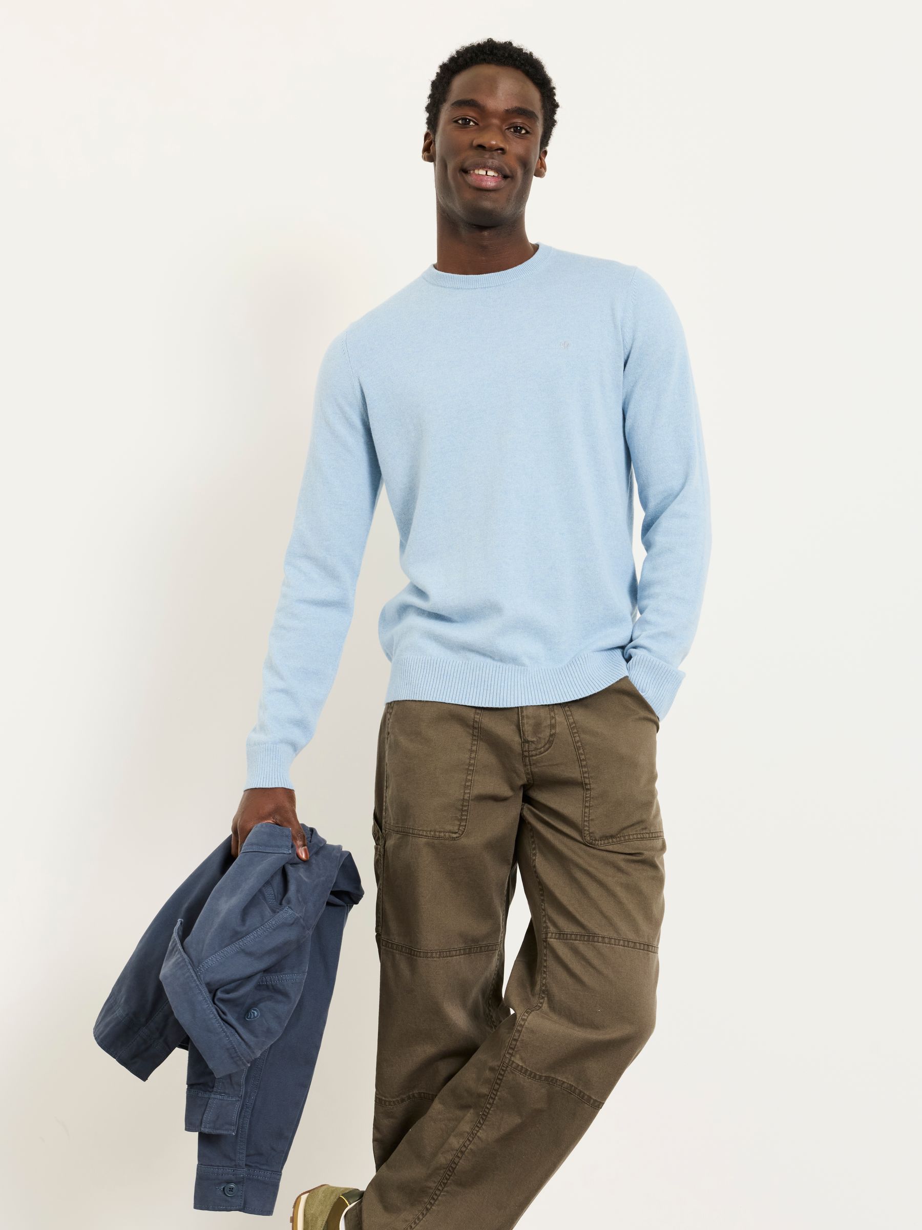 Rye Light Blue Crew Neck Knitted Jumper - Image 3 of 6