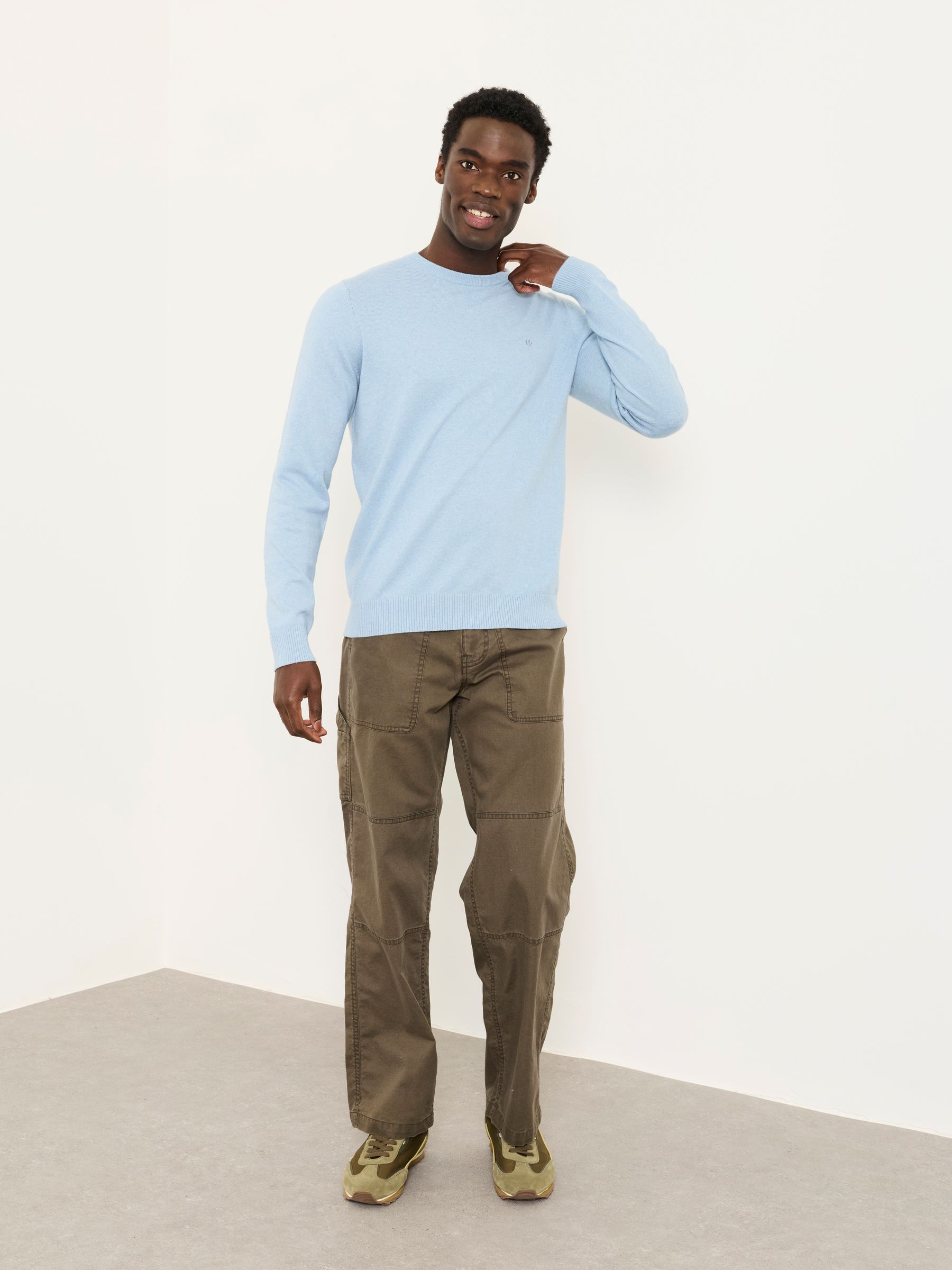 Rye Light Blue Crew Neck Knitted Jumper - Image 5 of 6