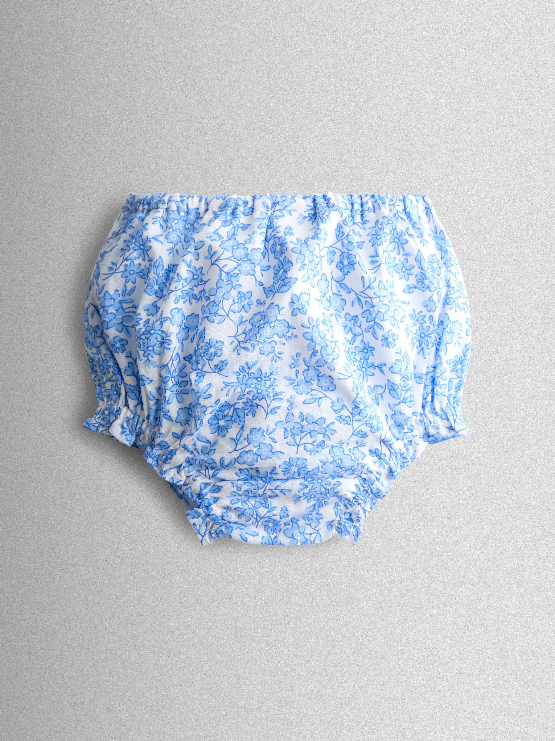 Blue Garden Floral Smocked Woven Dress - Image 5 of 7