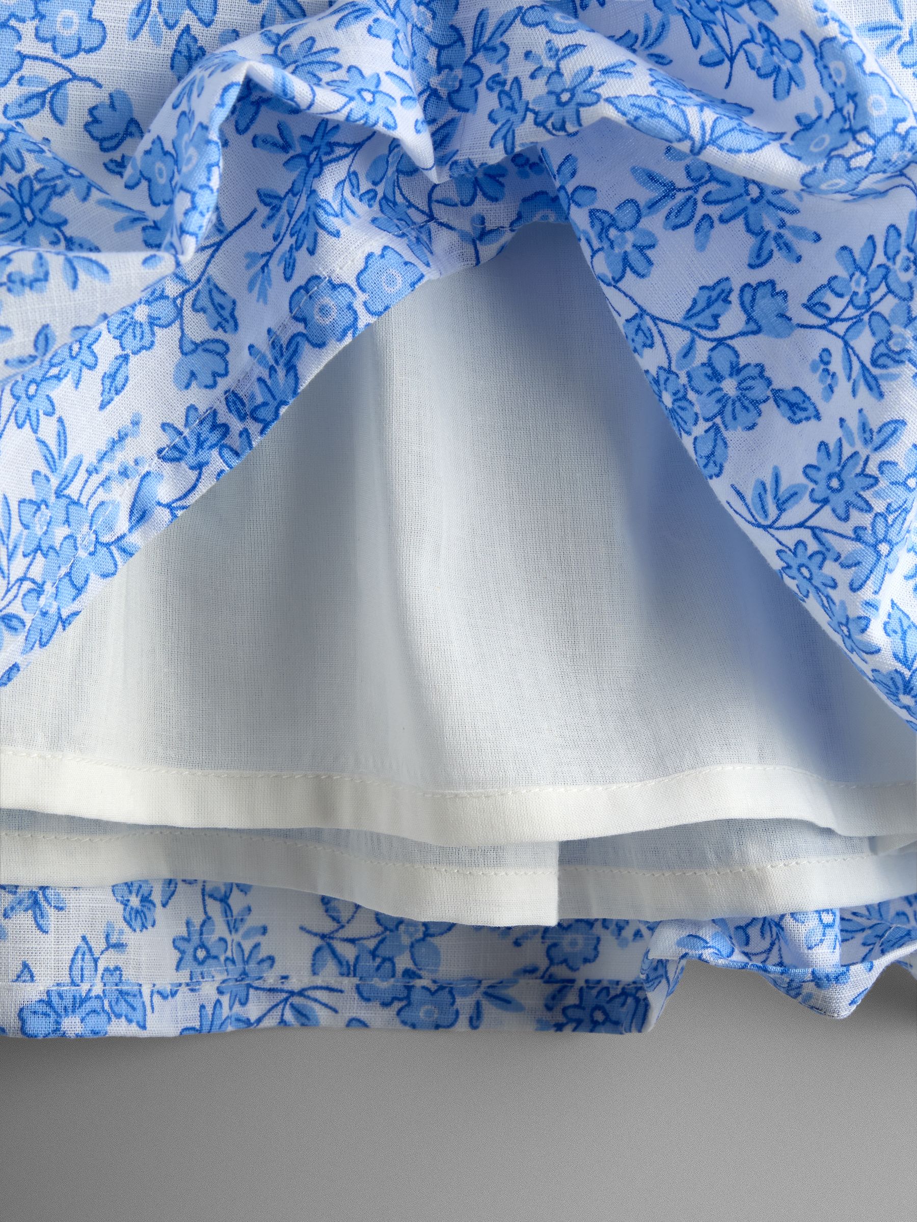 Blue Garden Floral Smocked Woven Dress - Image 7 of 7 Blue Garden Floral Smocked Woven Dress - Image 7 of 7