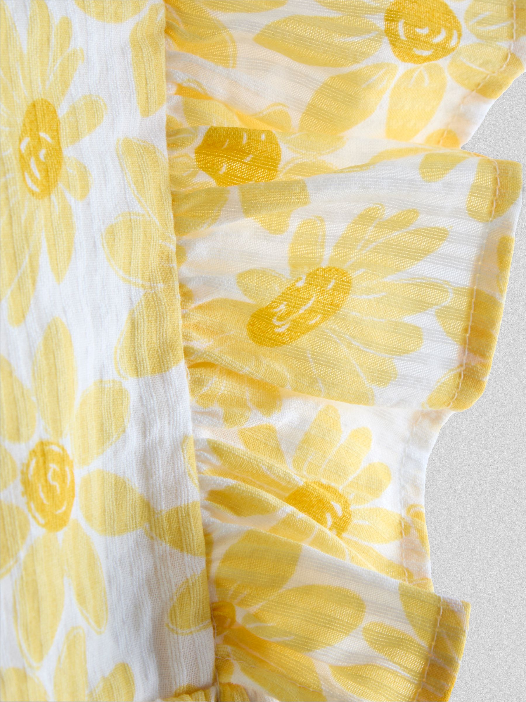 Yellow Daisy V back Frill Dress - Image 3 of 4