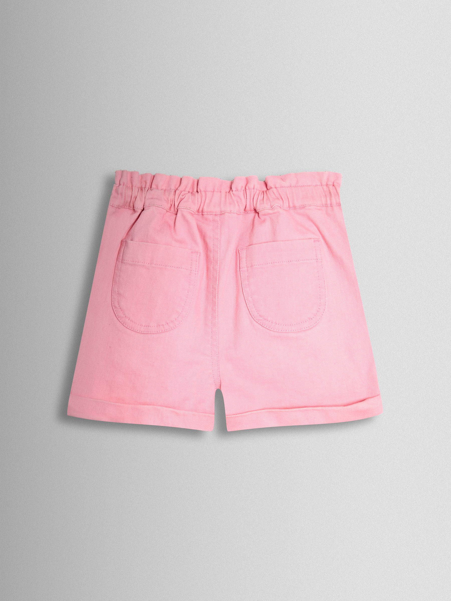 Pink Floral Embroidered Twill Shorts - Image 3 of 4