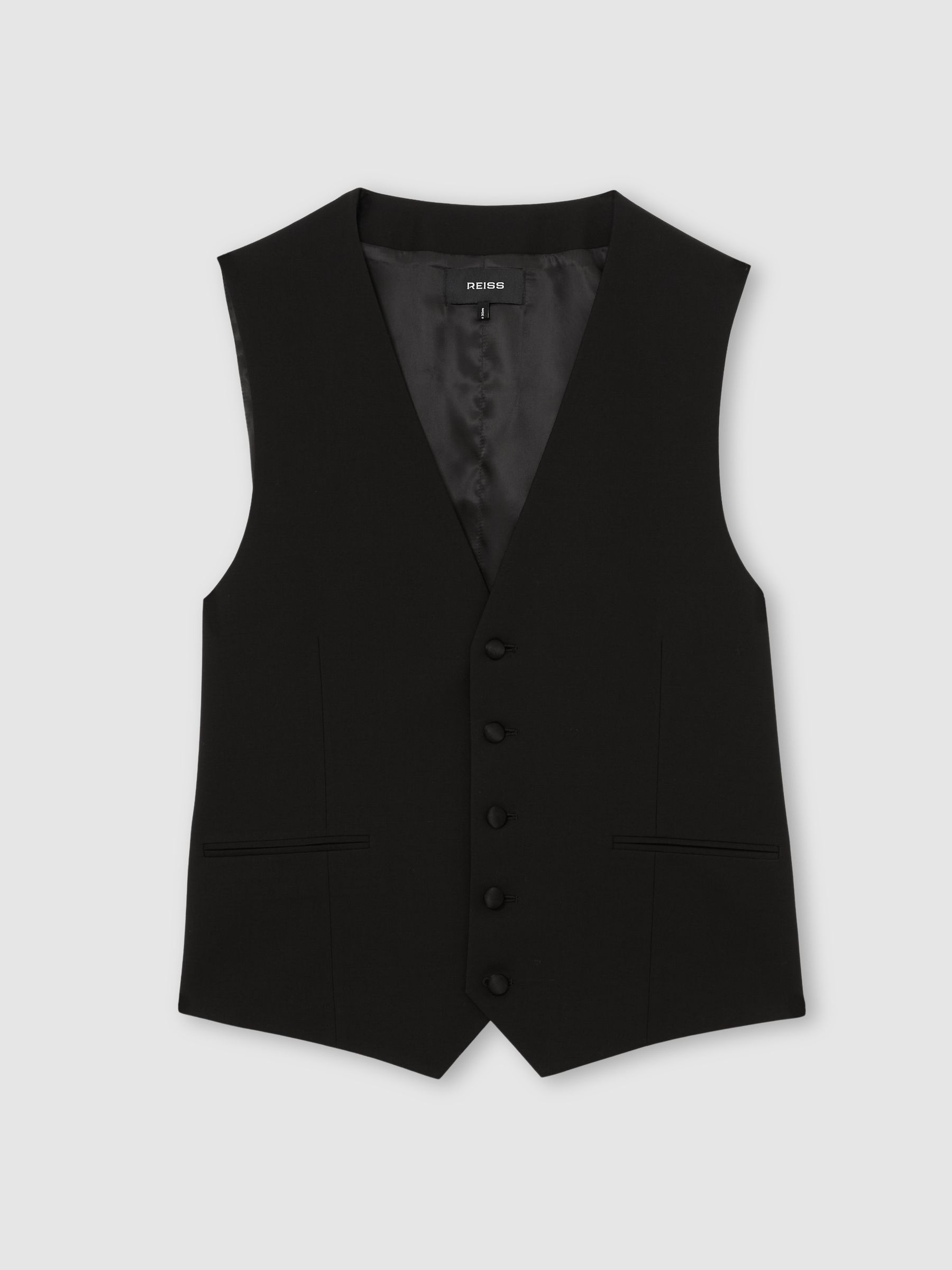 Wool-Blend Tailored-Fit Waistcoat in Black - image 1