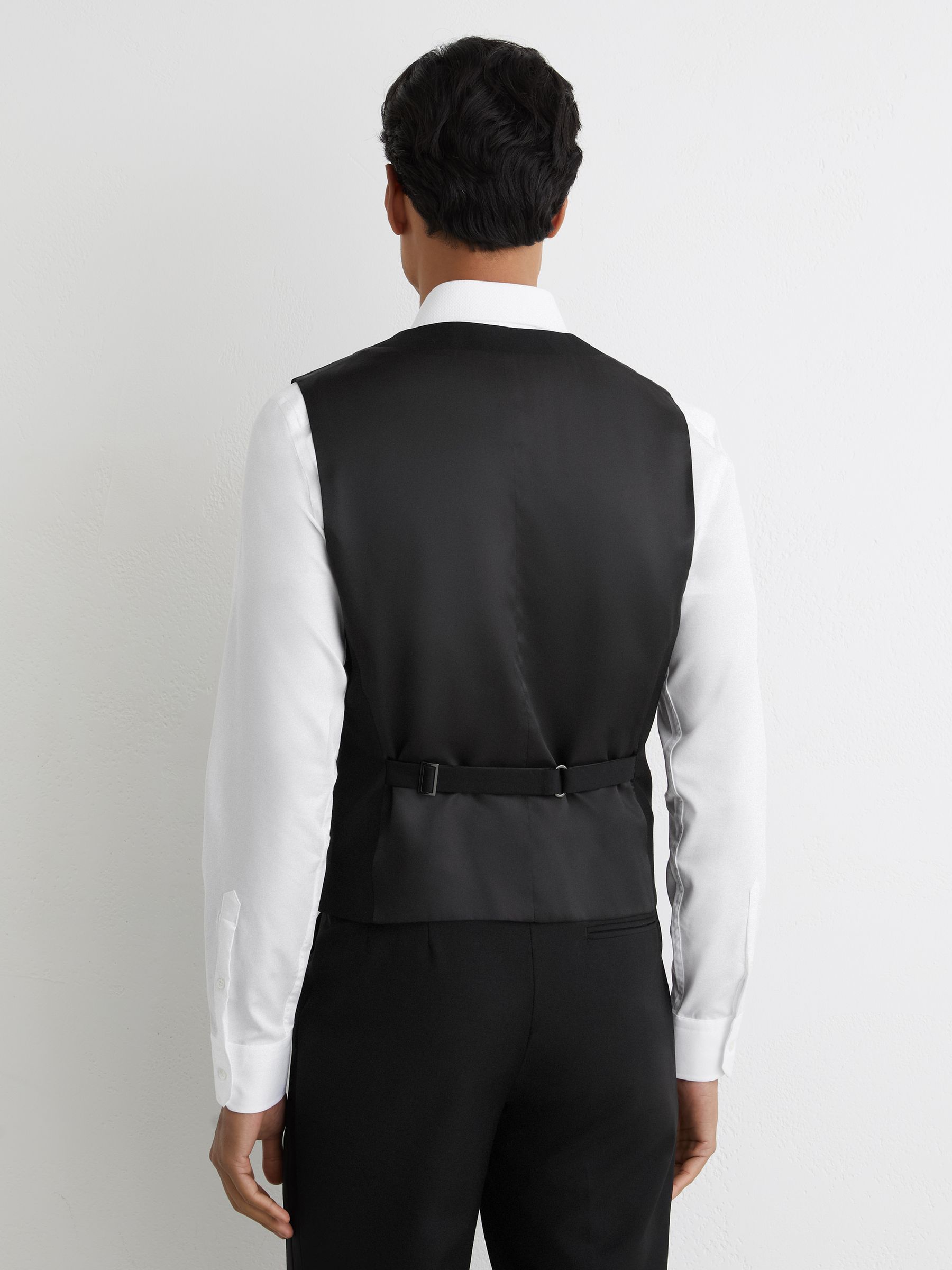 Wool-Blend Tailored-Fit Waistcoat in Black - image 3
