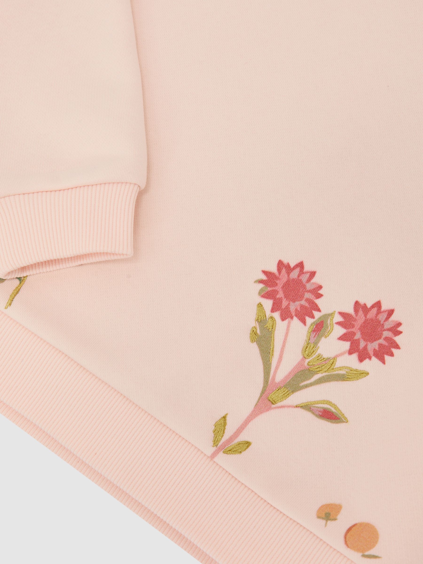 3-9 yrs Cotton-Blend Floral Sweatshirt in Ivory - Image 5 of 5