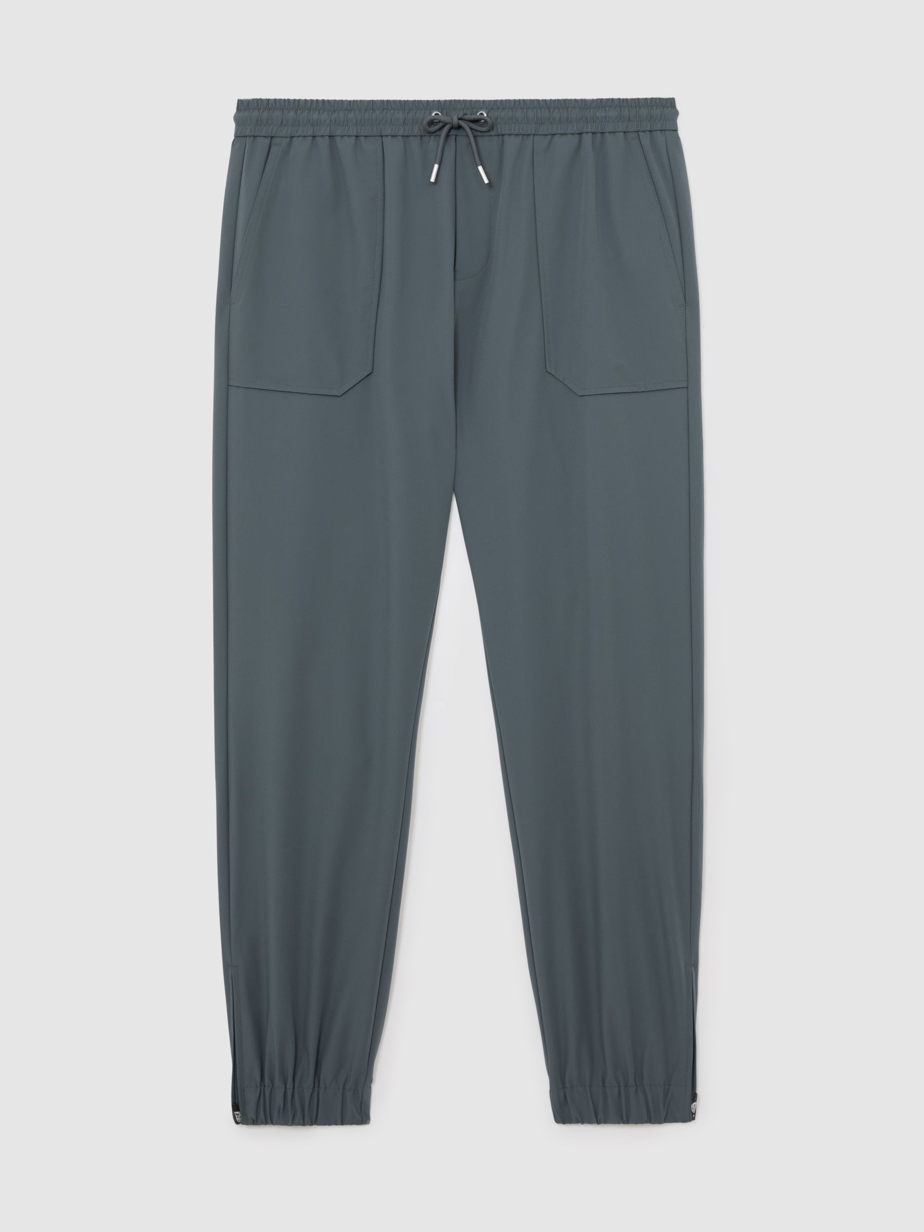 Technical Cuffed Drawstring Trousers in Airforce Blue - Image 2 of 6
