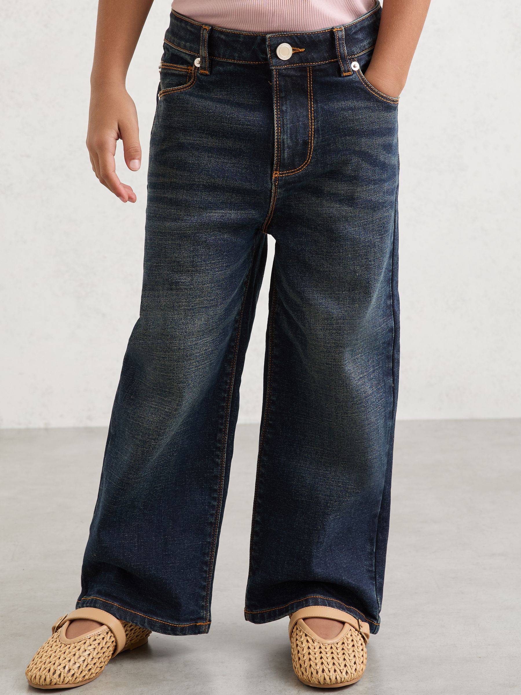 Wide-Leg Jeans in Indigo - Image 1 of 5