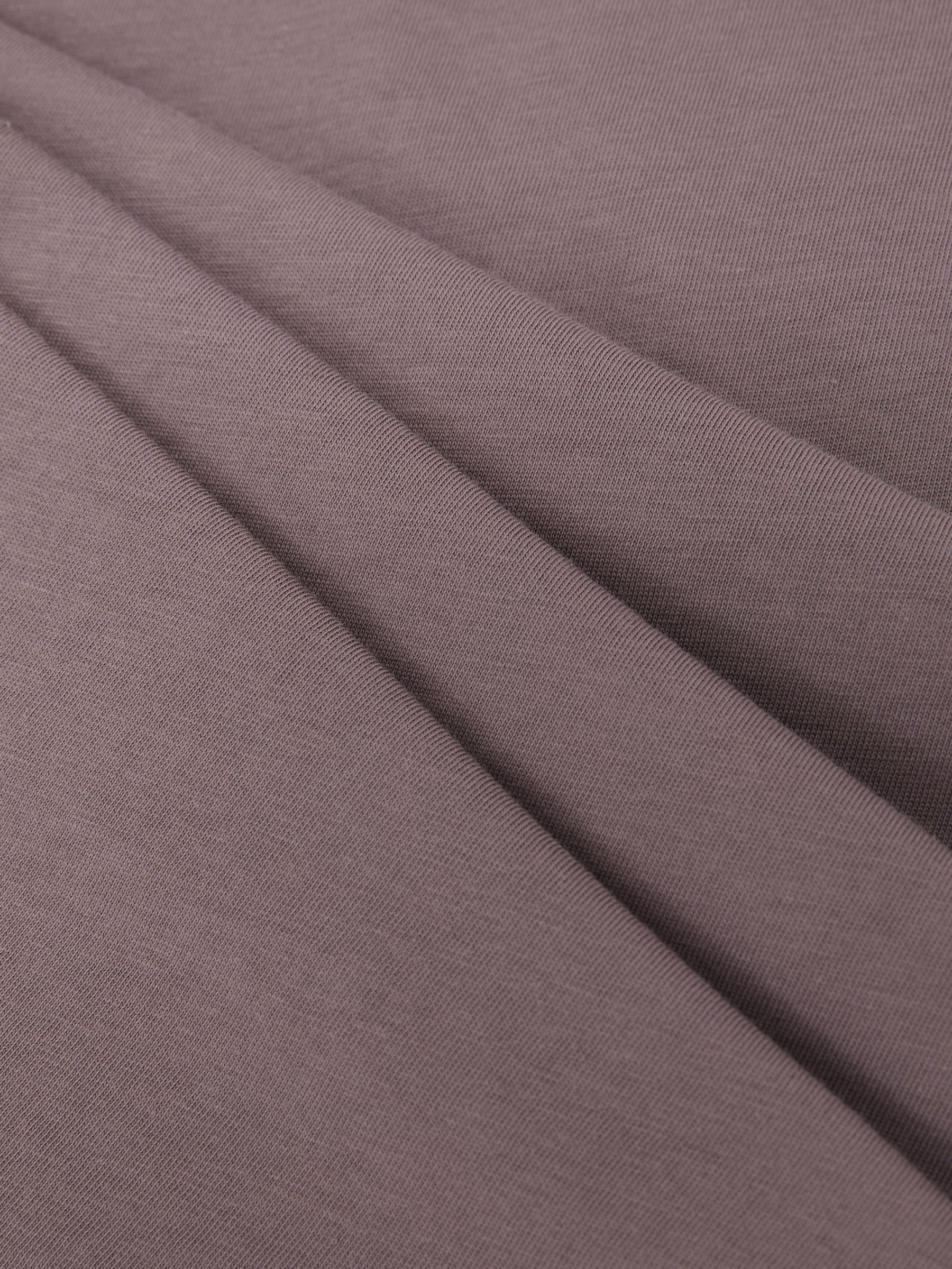 Cotton Crew Neck T-Shirt in Mauve - Image 6 of 6