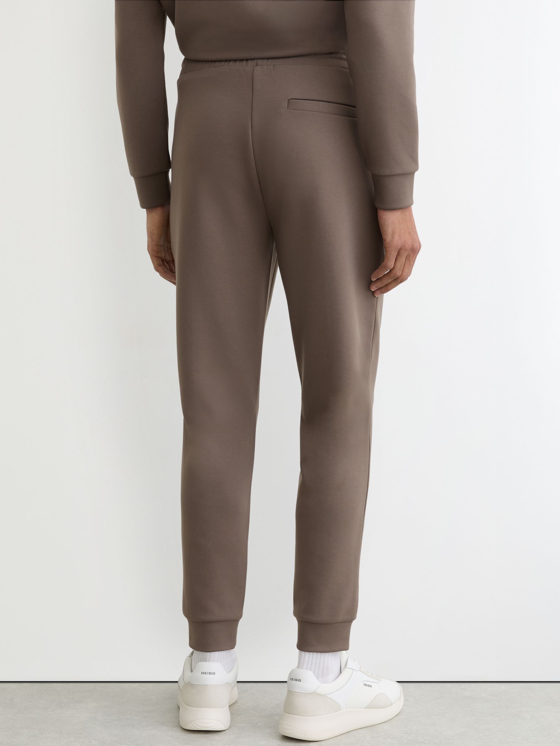 Stretch-Jersey Tailored Joggers in Light Camel Brown - image 4