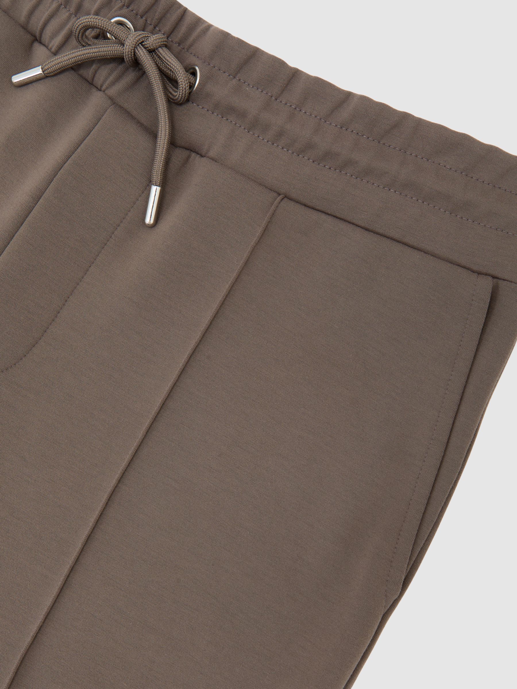 Stretch-Jersey Tailored Joggers in Light Camel Brown - image 3