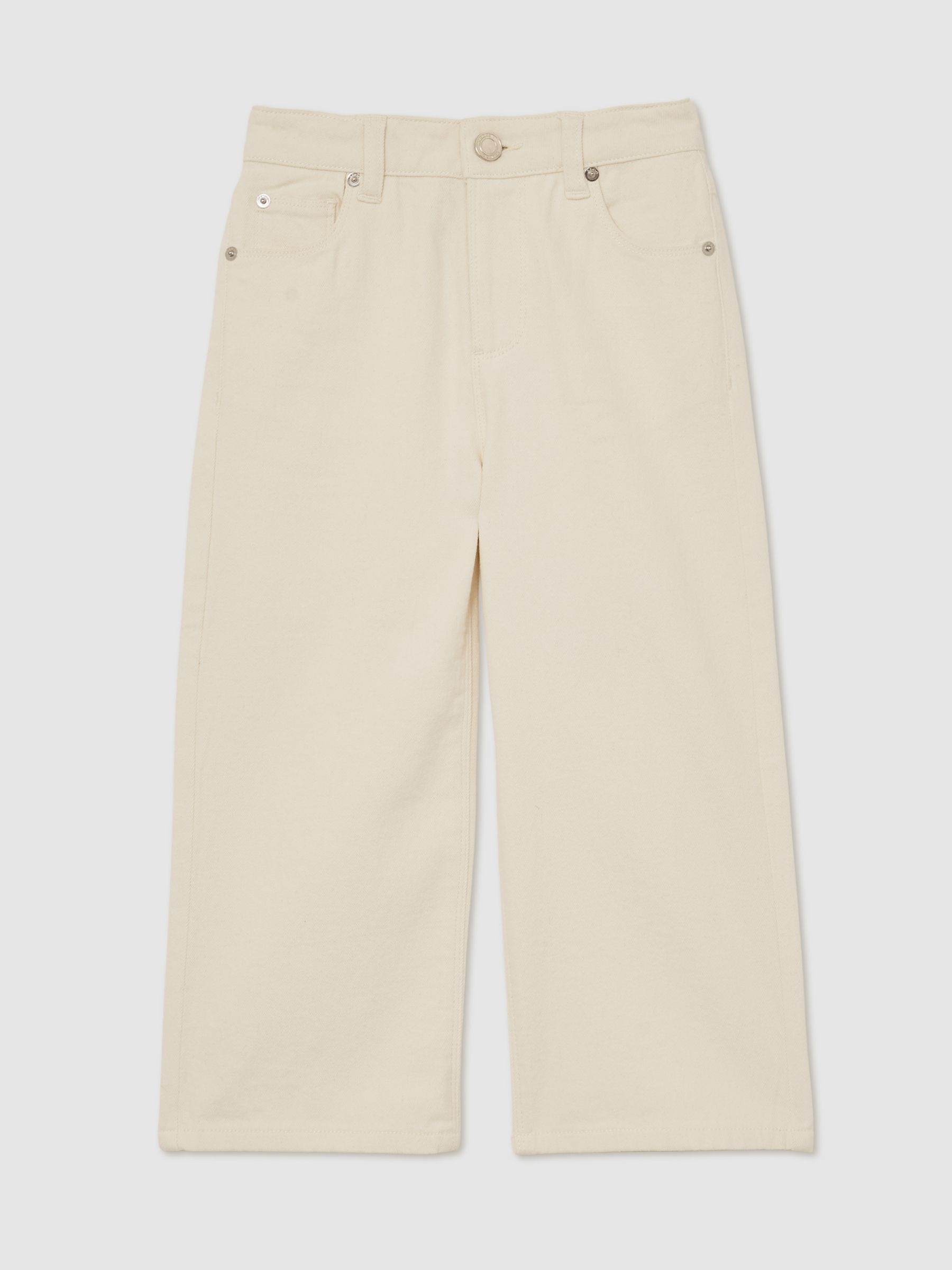 Wide-Leg Jeans in Ecru - Image 2 of 5 Wide-Leg Jeans in Ecru - Image 2 of 5