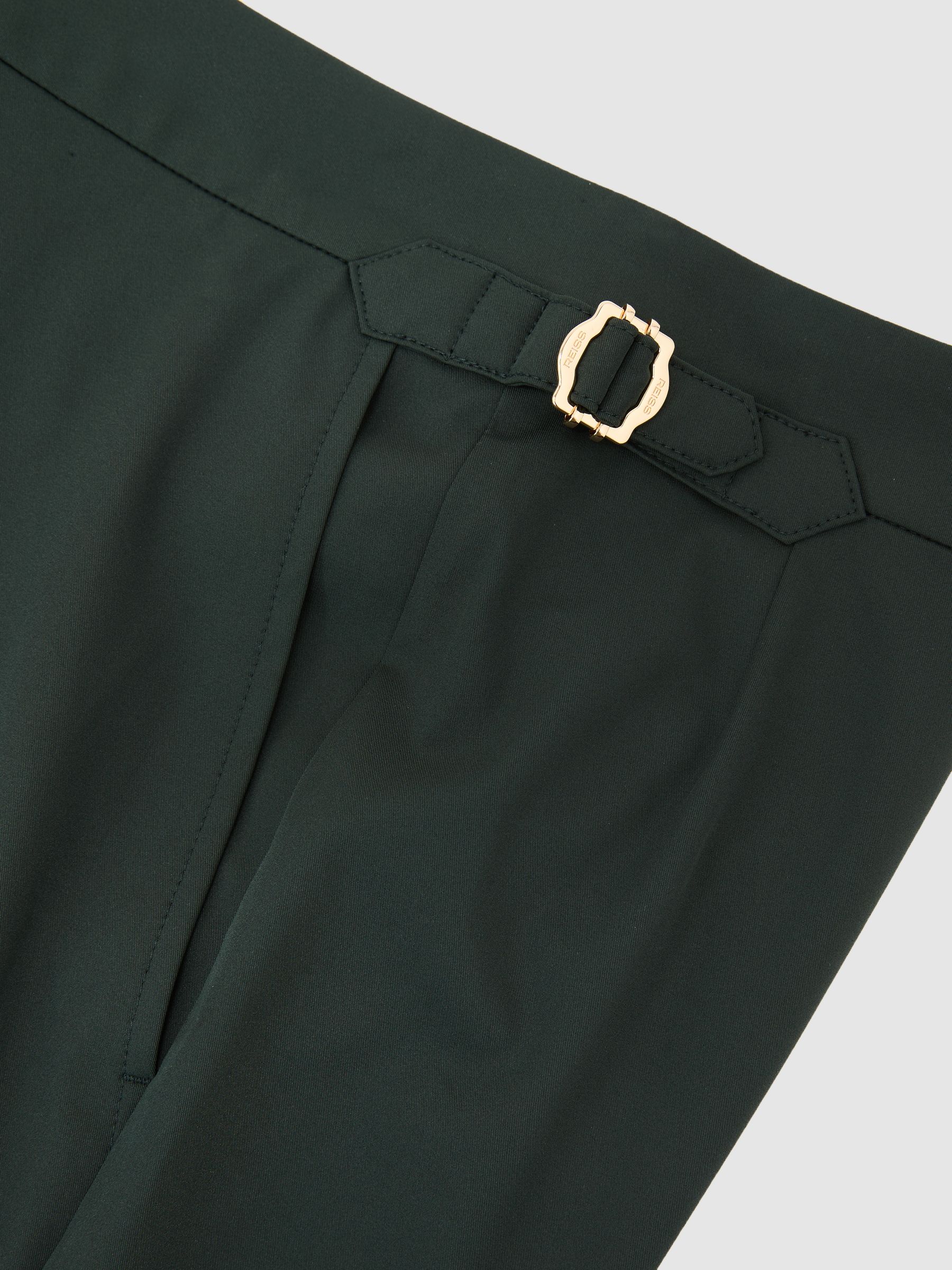 Side-Adjuster Swim Shorts in Bottle Green - Image 6 of 6