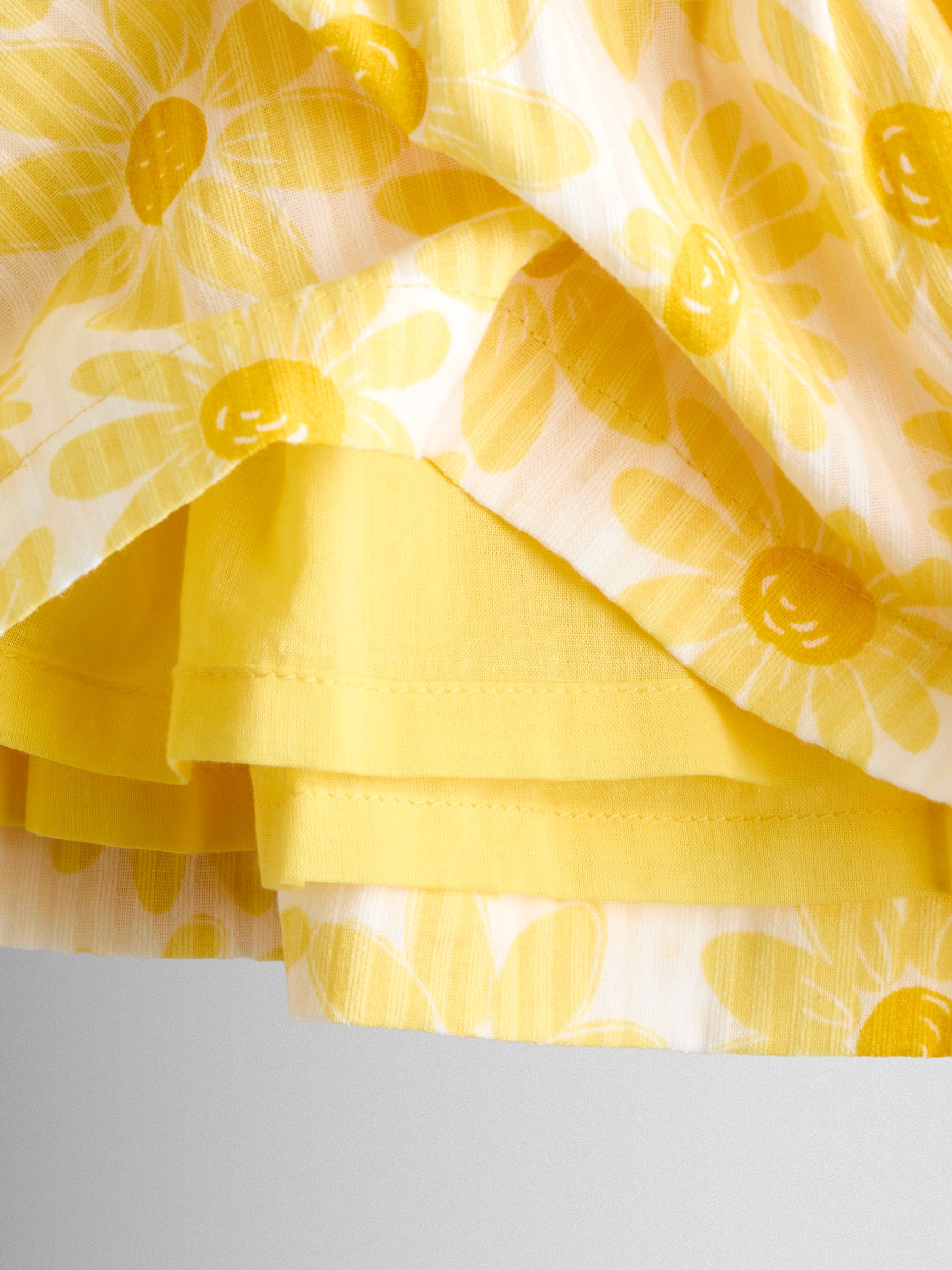 Yellow Daisy Square Neck Top & Short Set - Image 6 of 7