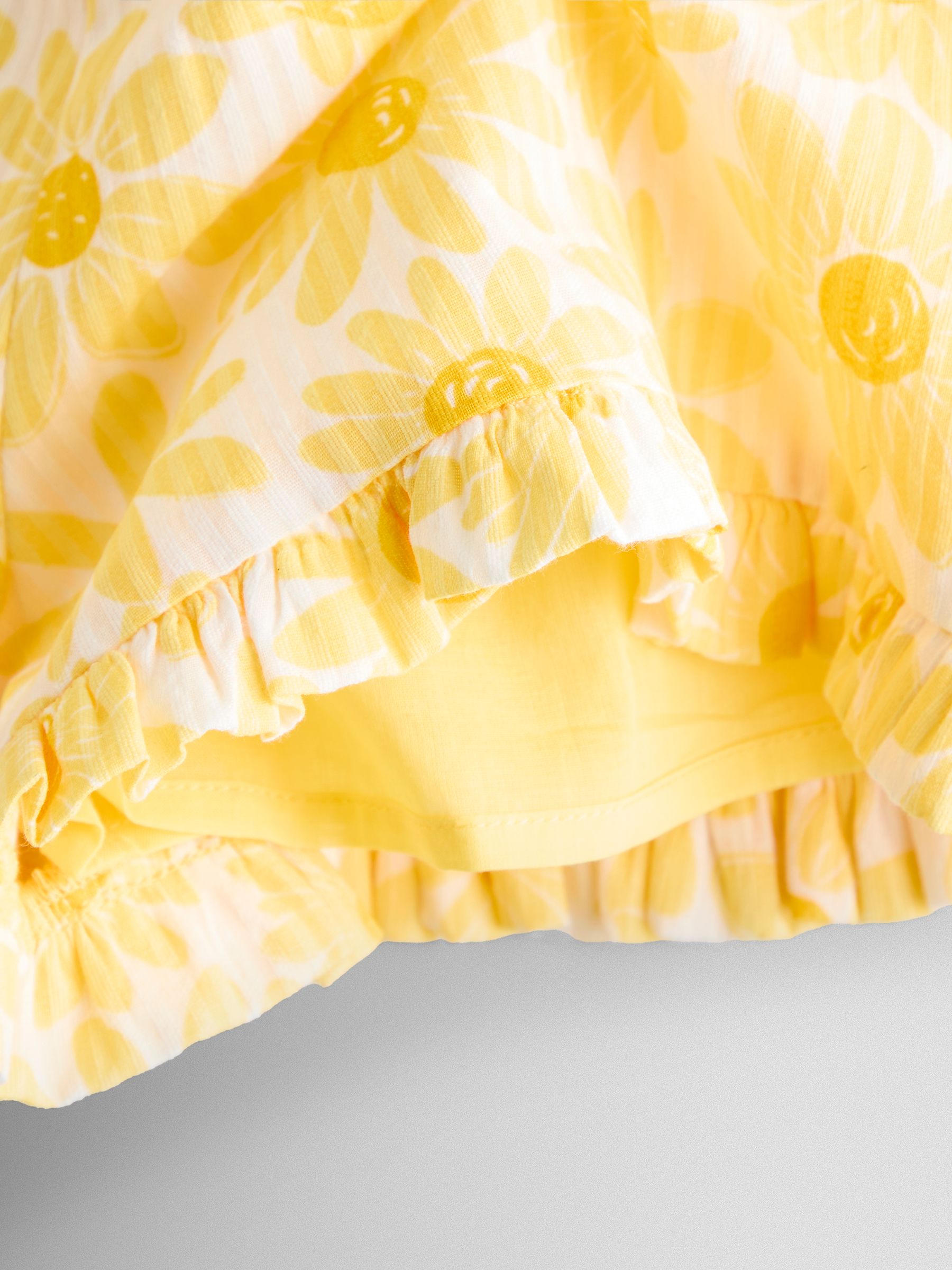 Yellow Daisy Square Neck Top & Short Set - Image 7 of 7 Yellow Daisy Square Neck Top & Short Set - Image 7 of 7