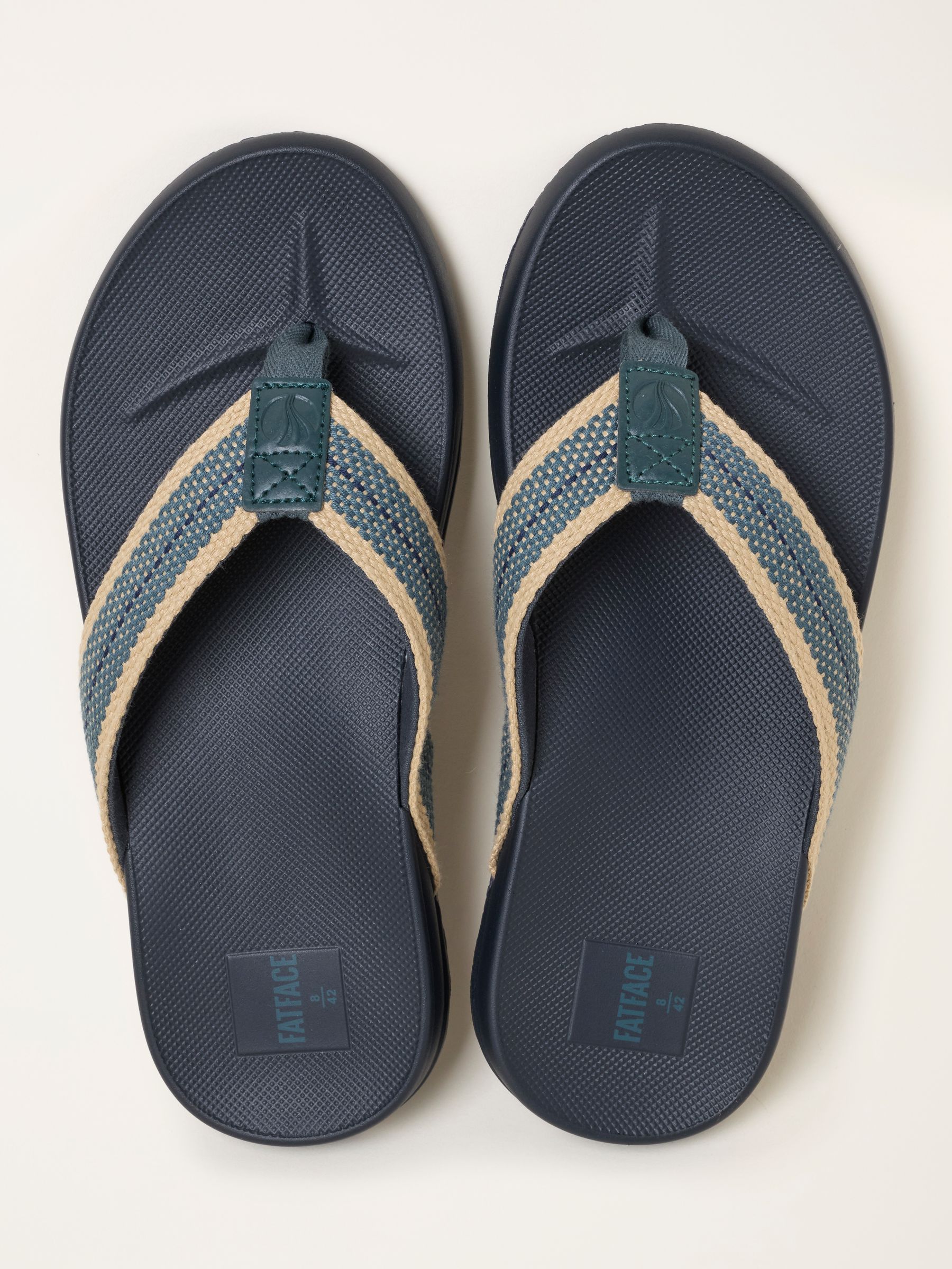 Teal Blue Burke Raffia Flip Flop - Image 3 of 3