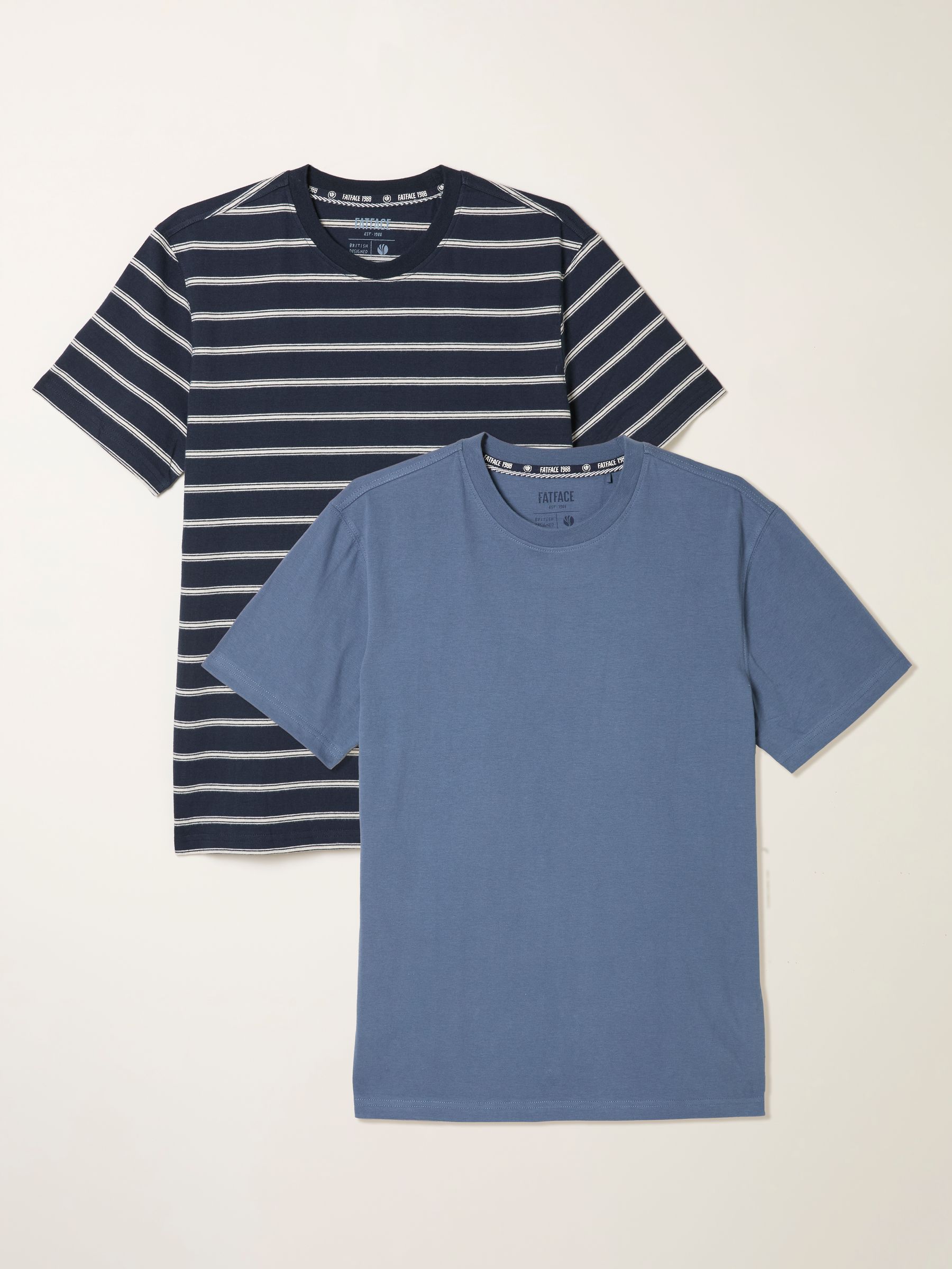 Blue Short Sleeve Stripe T-shirts 2 Pack - Image 1 of 7