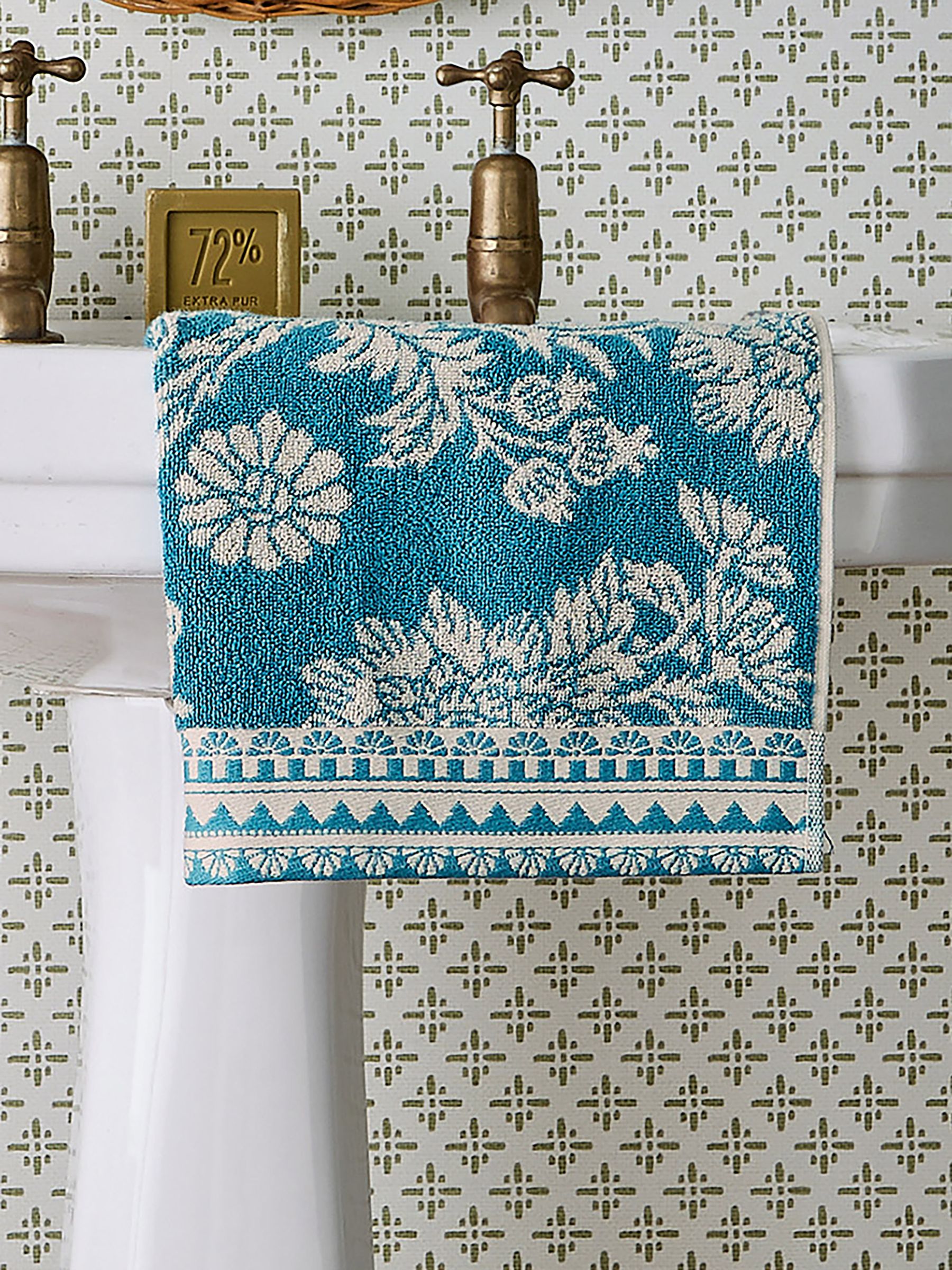 Teal Hidcote Birds Towel - Image 2 of 4