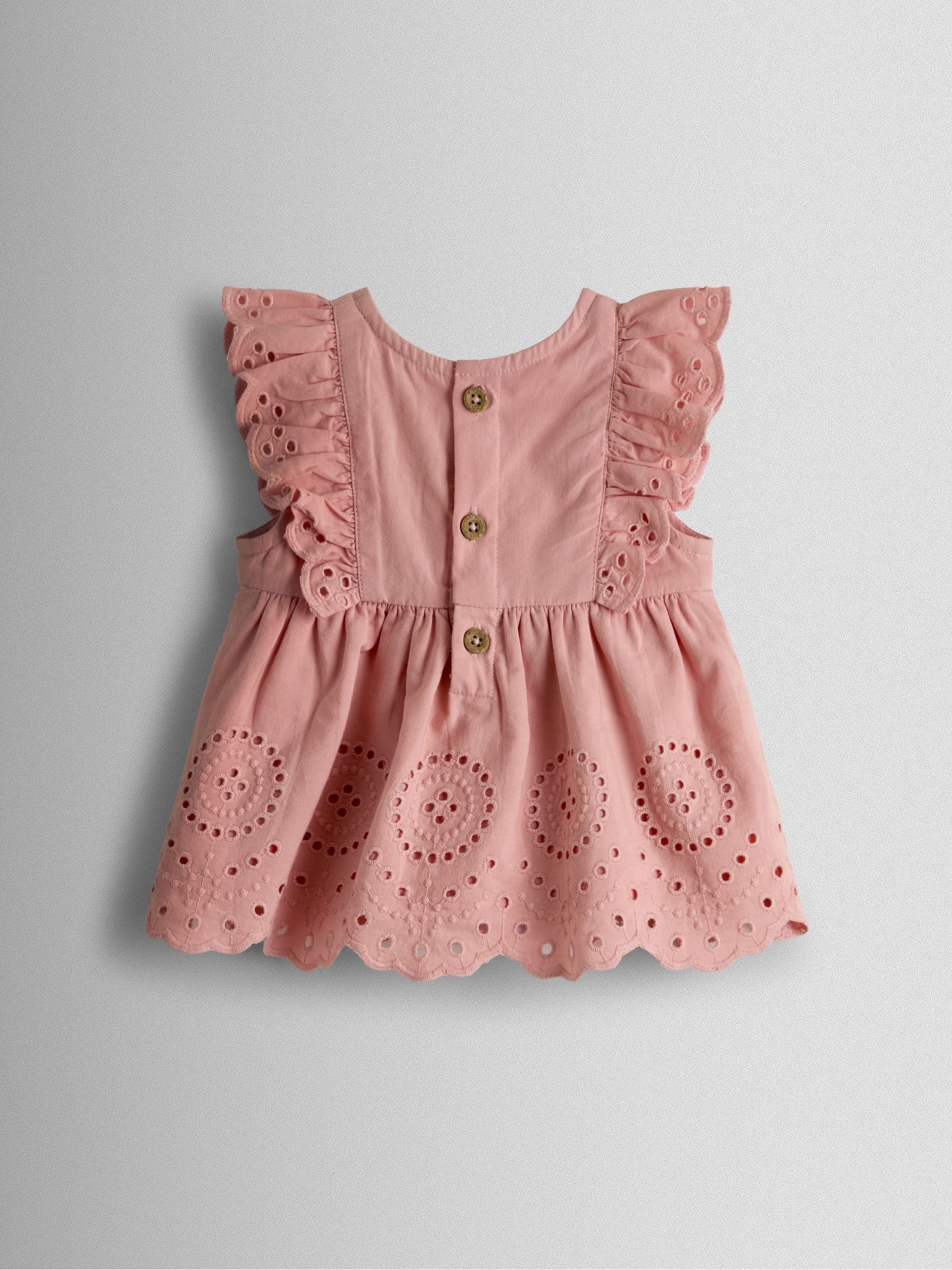 Pink Broderie Dress, Bloomers & Headband Set - Image 3 of 7