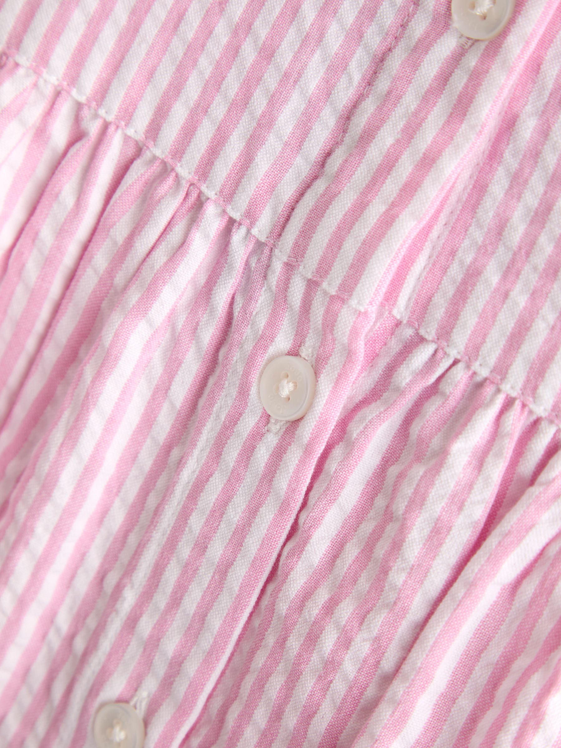 Pink Collared Sleeveless Button Through Dress - Image 4 of 4 Pink Collared Sleeveless Button Through Dress - Image 4 of 4